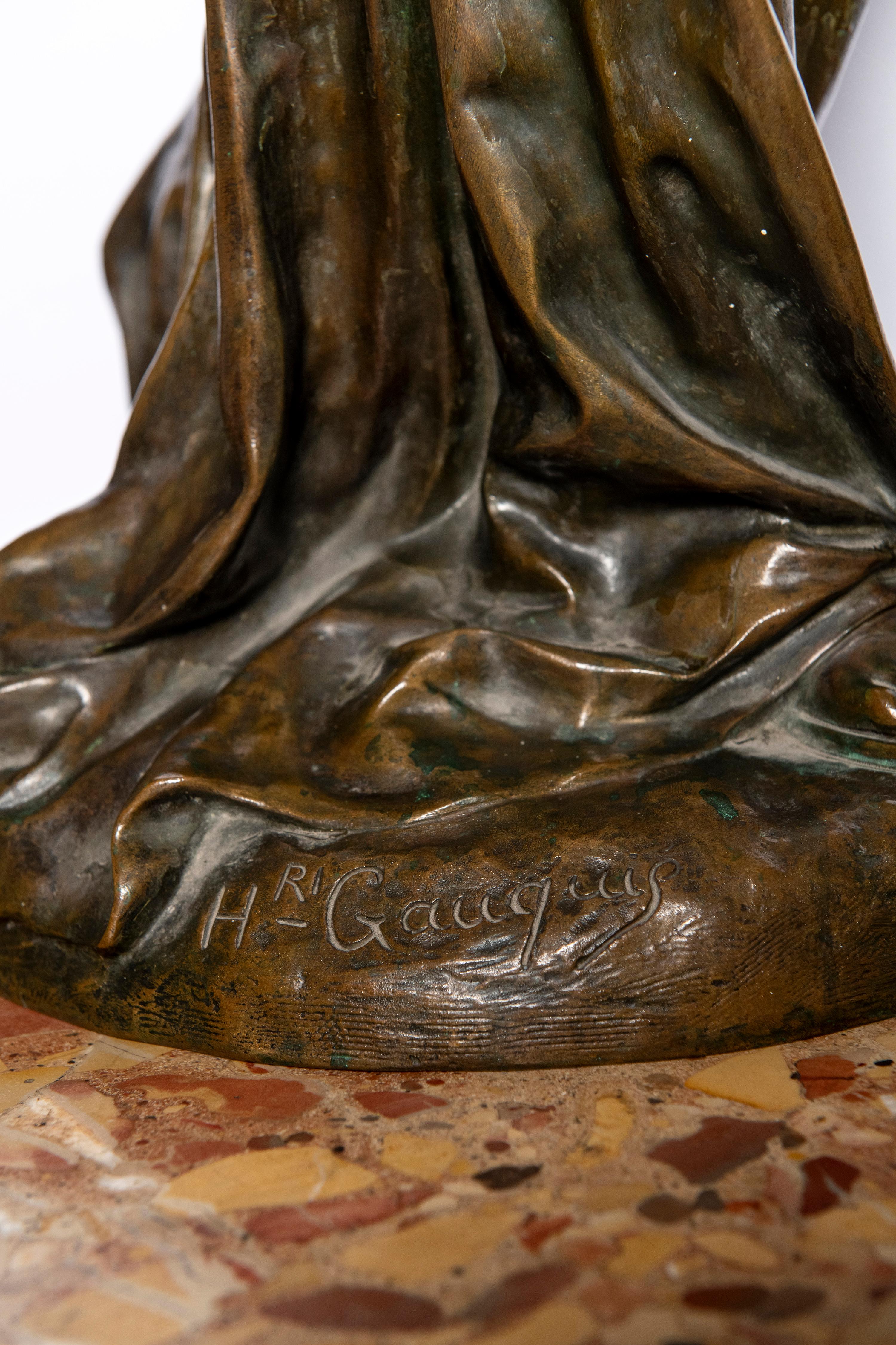 Bronze sculpture signed H. Gauquie, France, late 19th century.