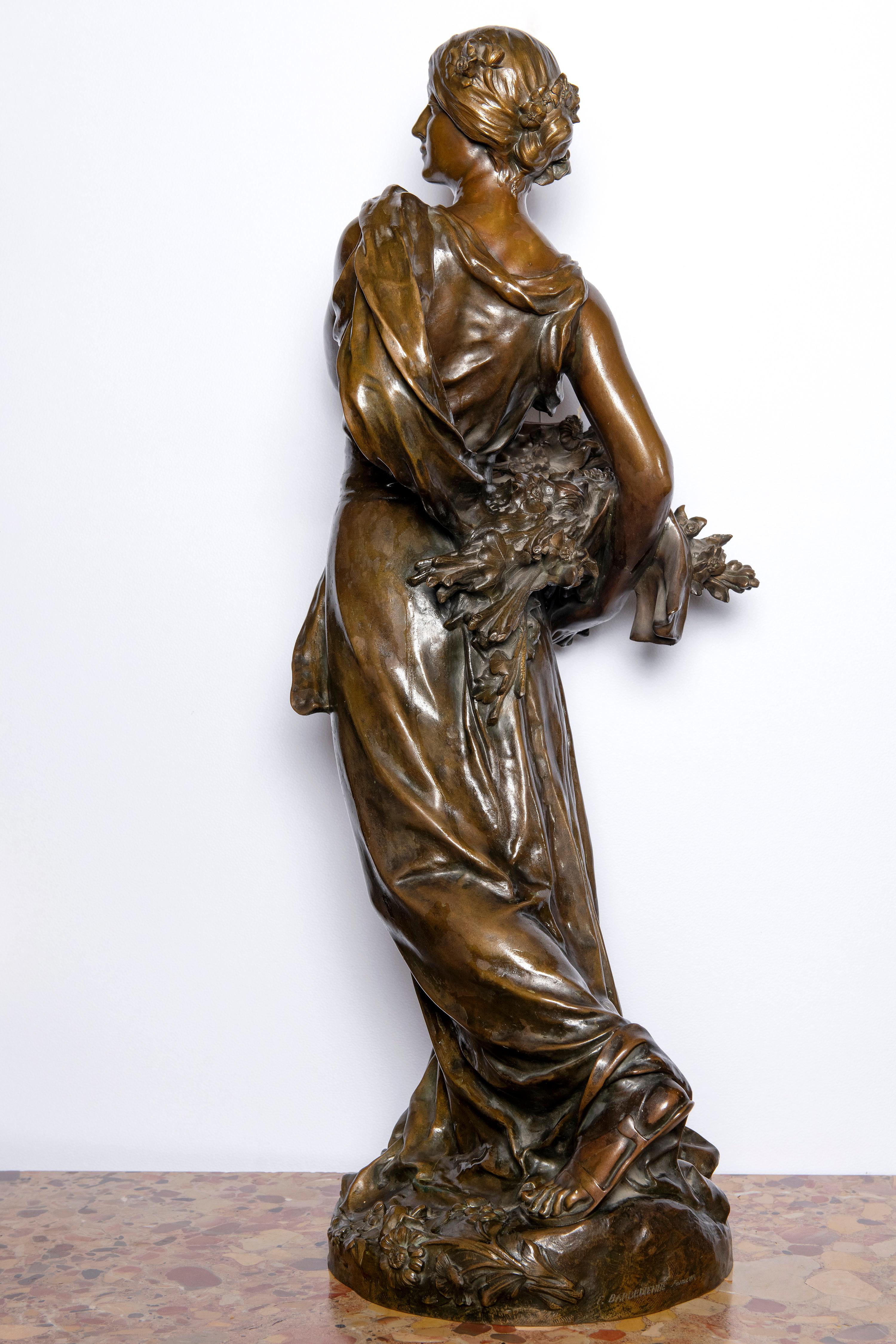 Bronze Sculpture Signed H. Gauquie, France, Late 19th Century In Good Condition For Sale In Buenos Aires, Buenos Aires