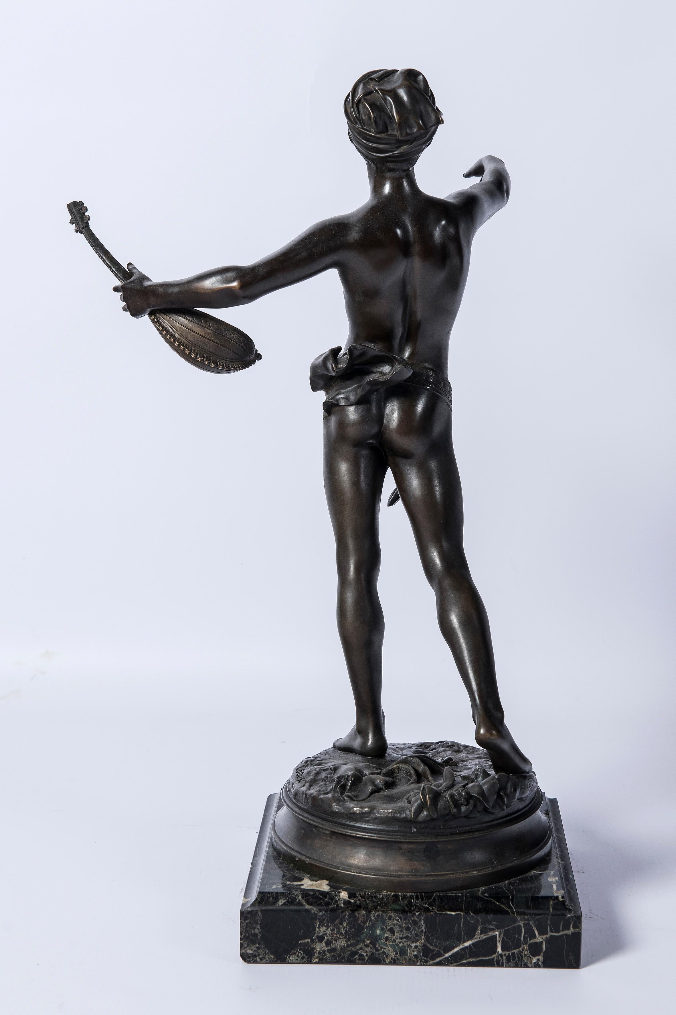 Bronze sculpture, signed Laouse. France, circa 1900.
Marble base.