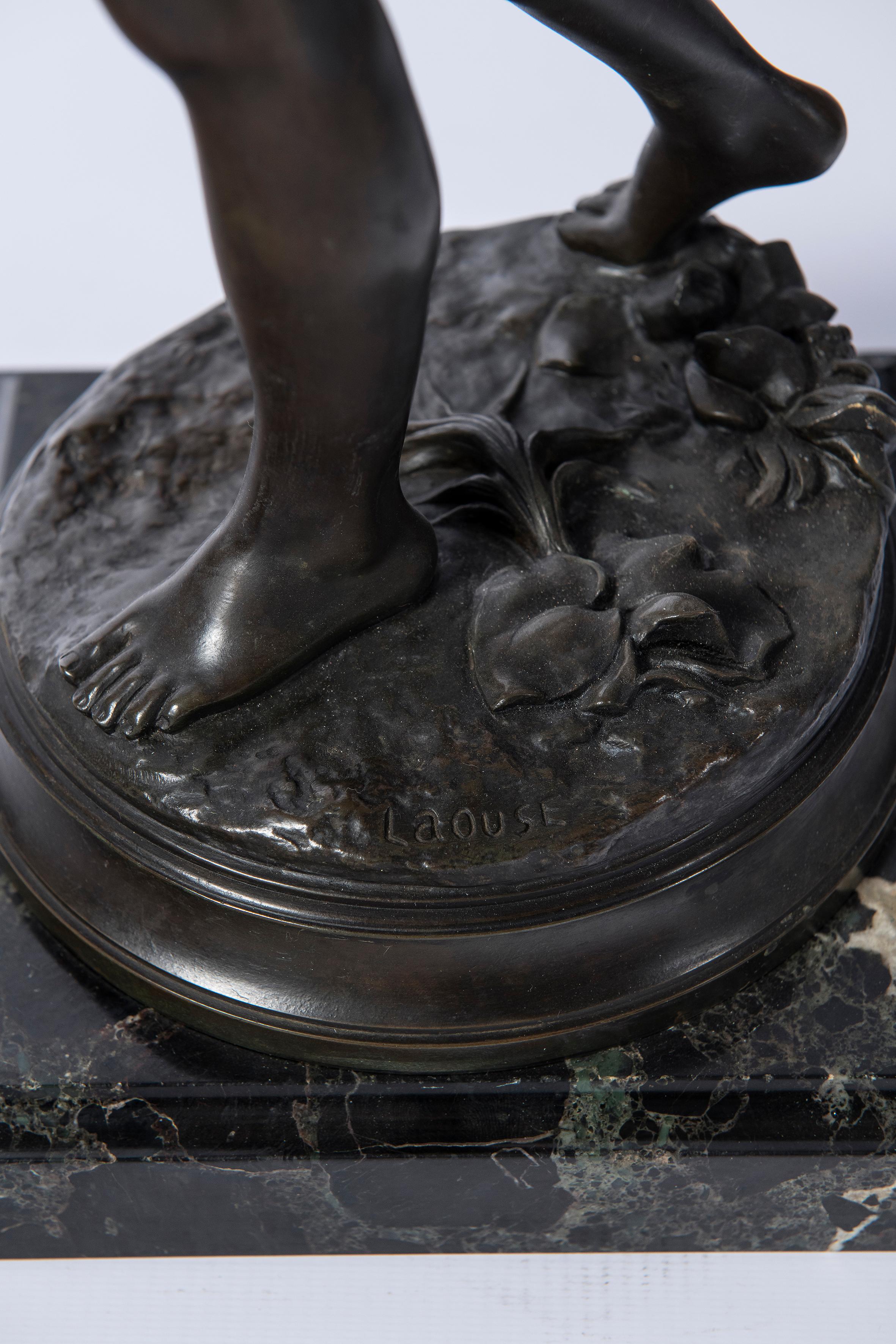 Sculpture en bronze, signée Laouse, France, vers 1900 Bon état - En vente à Buenos Aires, Buenos Aires