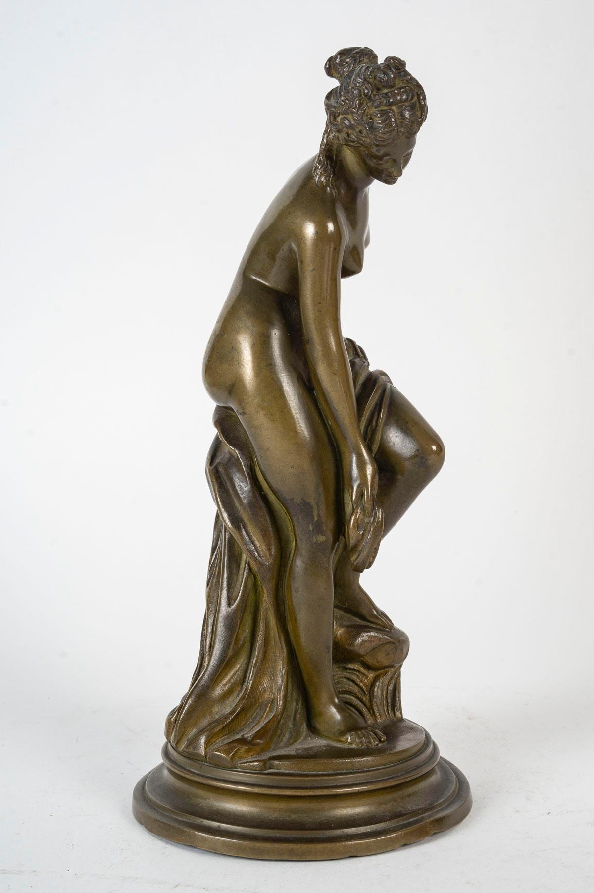 Bronze Sculpture Signed Moreau, Napoleon III Period, 19th Century. For Sale 2