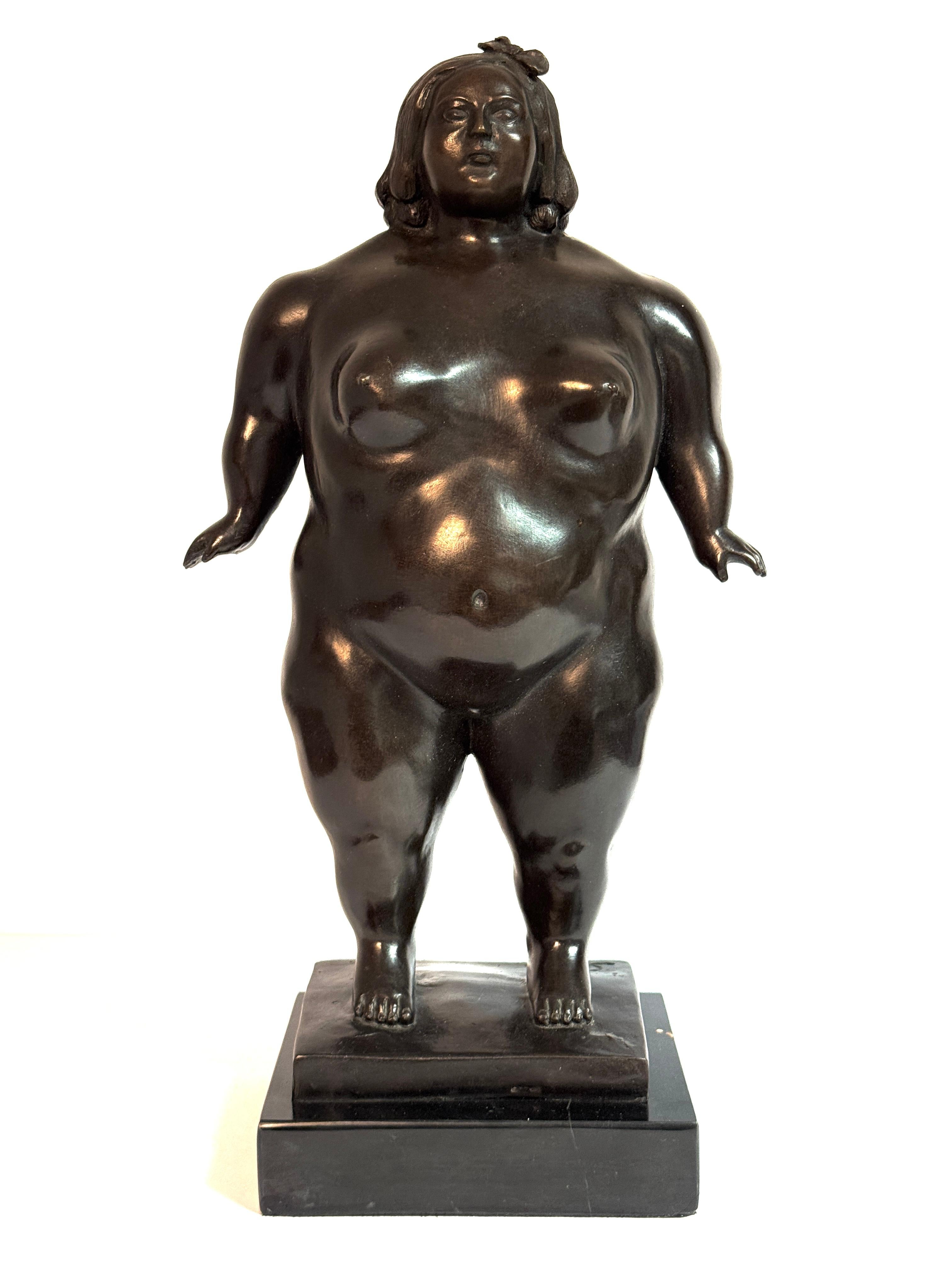 Questa imponente scultura in bronzo, firmata 