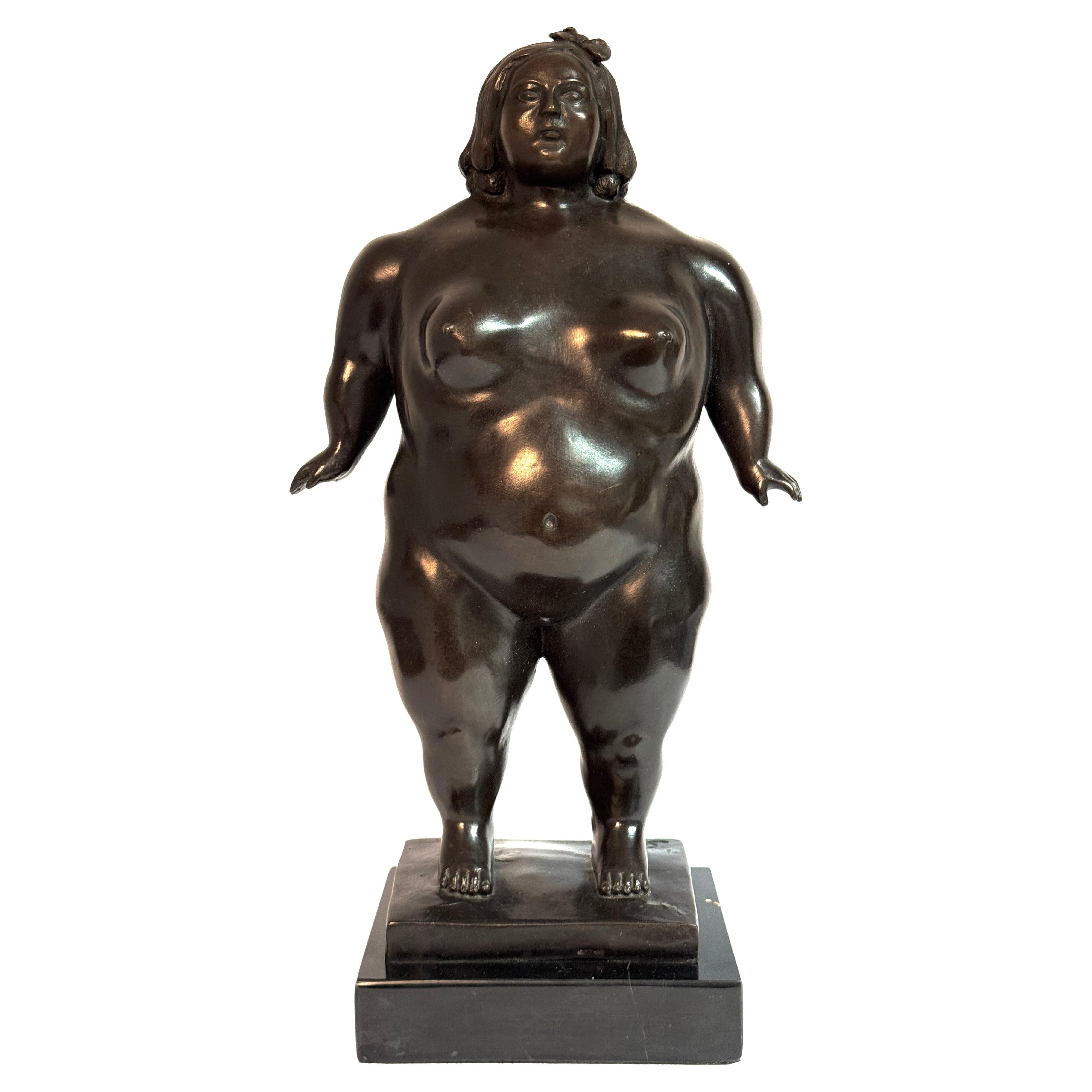 Bronze Sculpture “Silka” Expression of Female Corporeality Nude