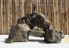 Sculpture en bronze "Sortie de chaos, l'Esprit émerge" 2005, par Catherine Val