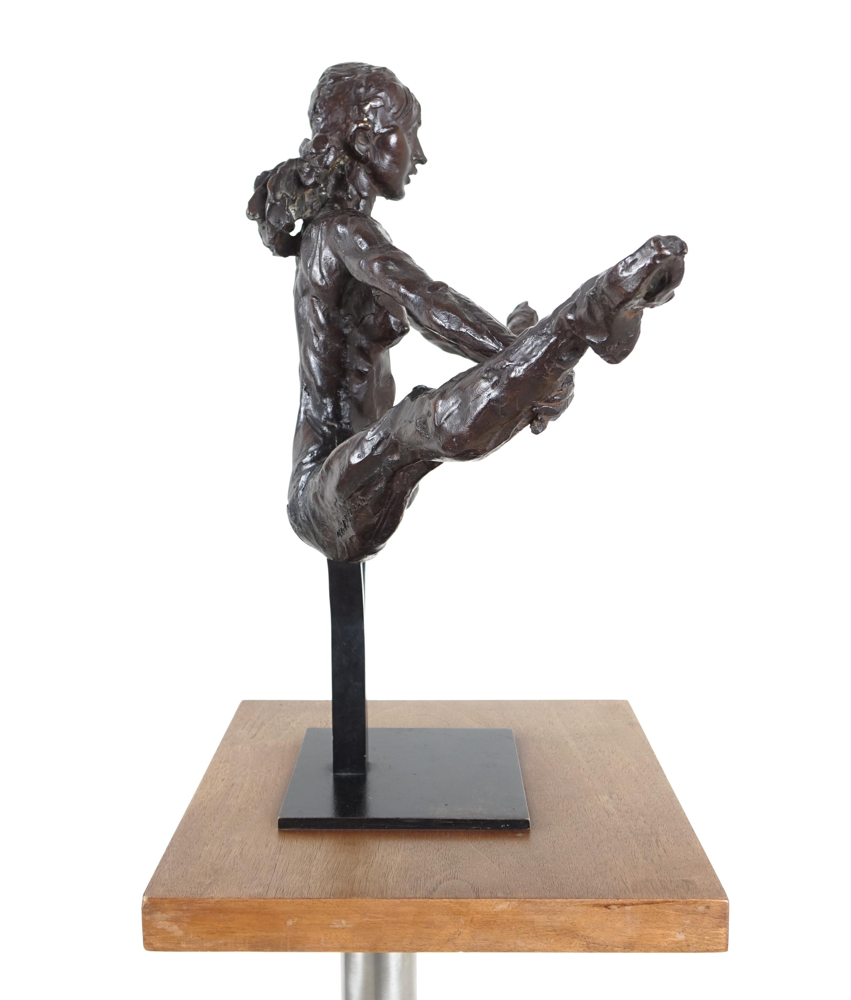 20th Century Bronze Sculpture Statue Signed Francesco Messina Subject Aida Accolla