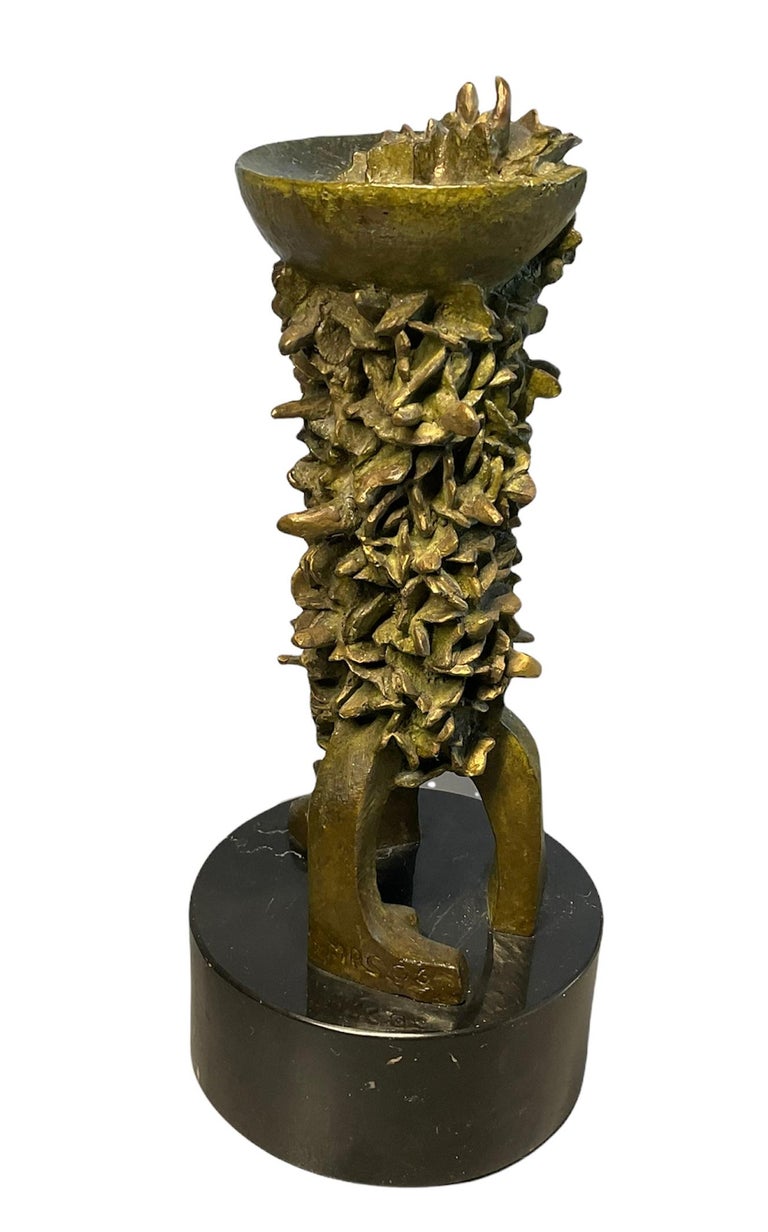 Metalwork Bronze Sculpture “Structure Of A Butterfly Nursery” by Melquíades R. Sastre For Sale