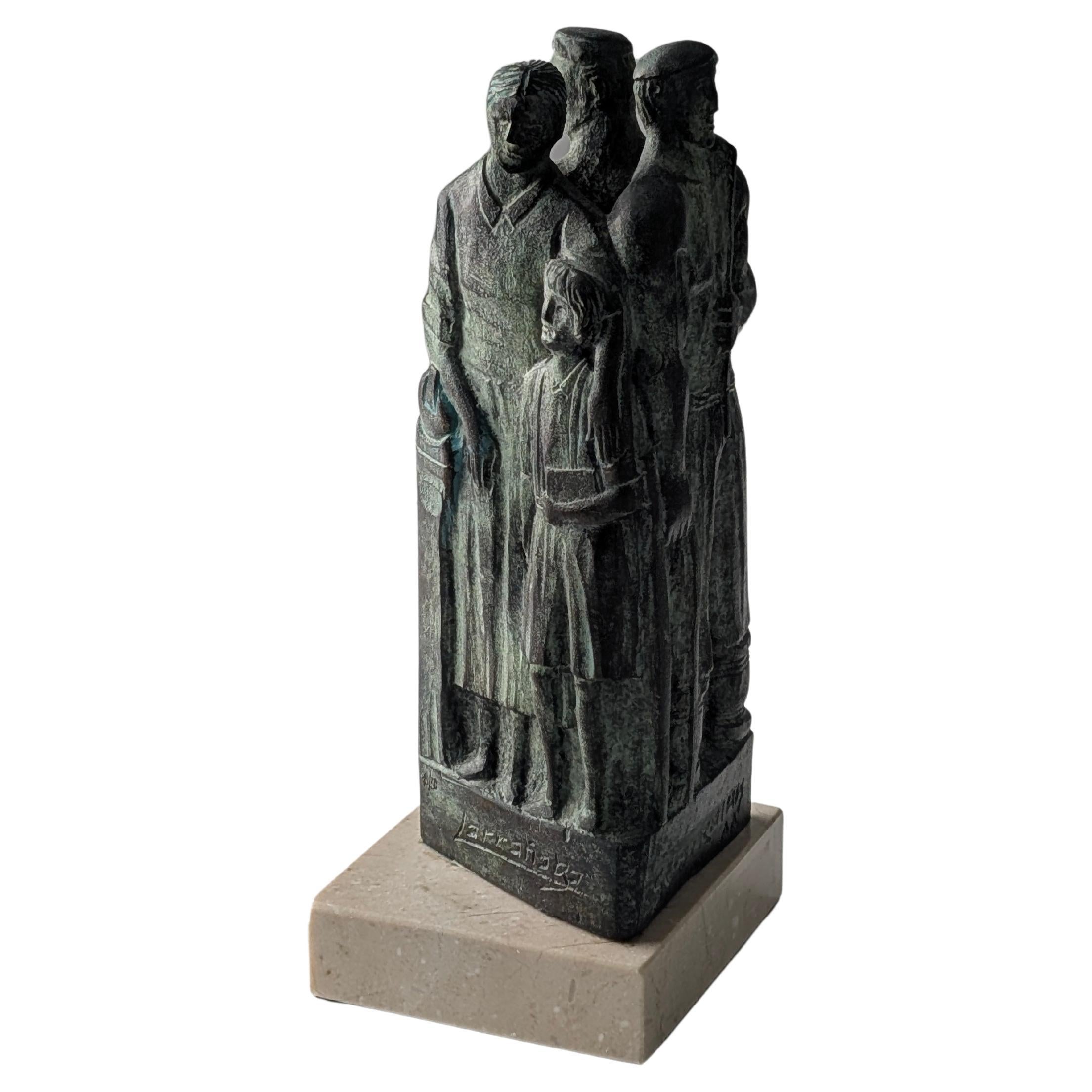 Bronze Sculpture "Sustraiak" by Larrañaga, Signed & Numbered, 2001