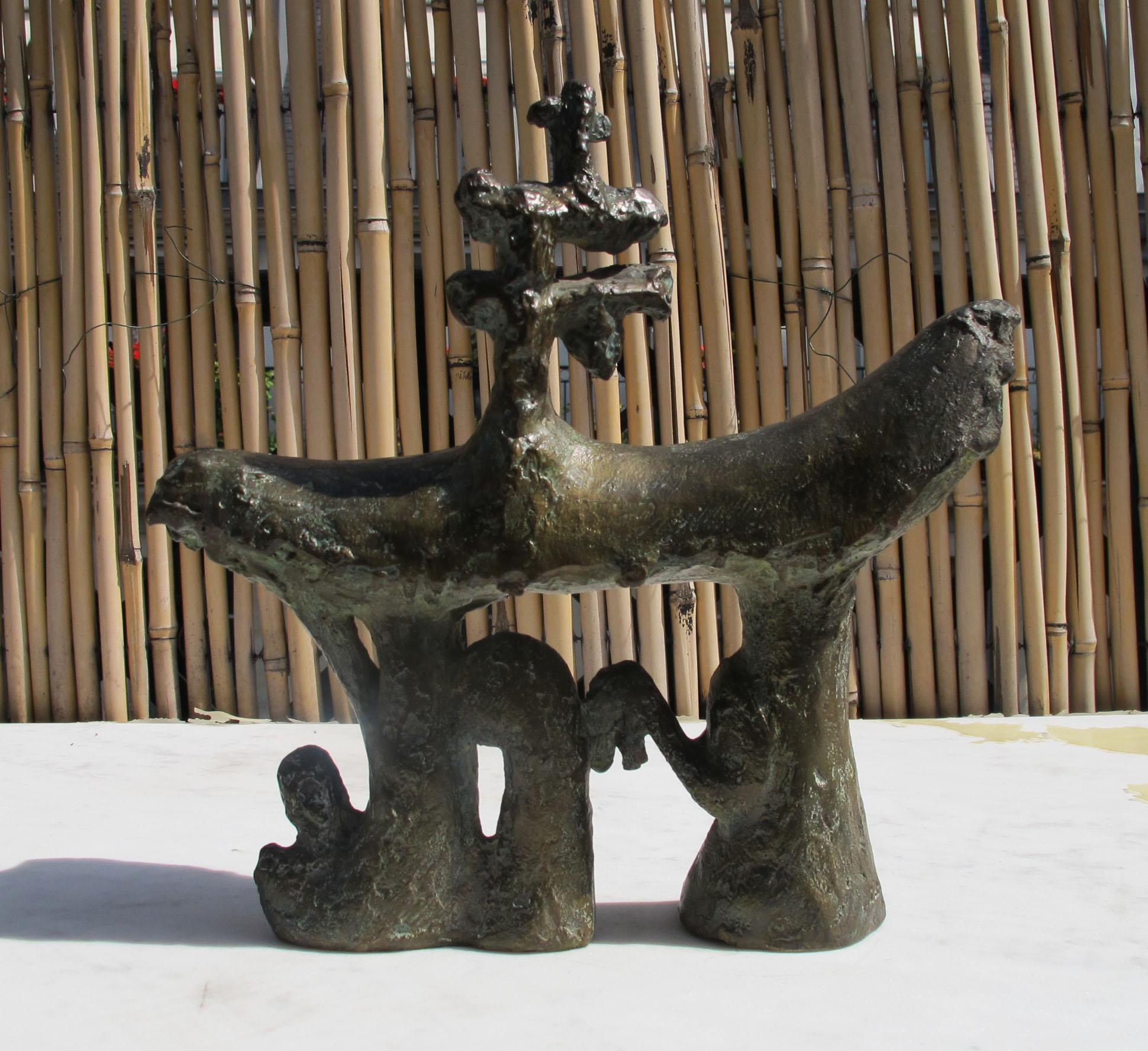 Patinated Bronze Sculpture 
