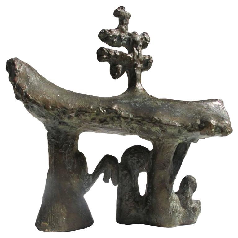 Bronze Sculpture "Temple franco-japonais" 1988, by Catherine Val For Sale