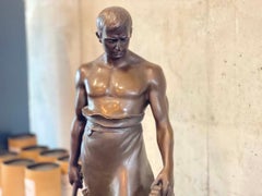Bronze sculpture "the blacksmith" by Franz Iffland, Germany 19th Century