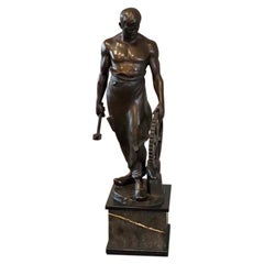 Antique Bronze sculpture "the blacksmith" by Franz Iffland, Germany 19th Century