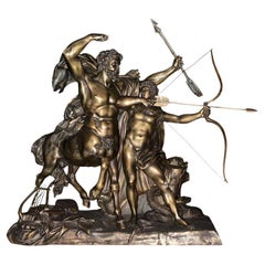 Bronze Sculpture “The Education of Achilles by the Centaur Chiron” After F. Rude
