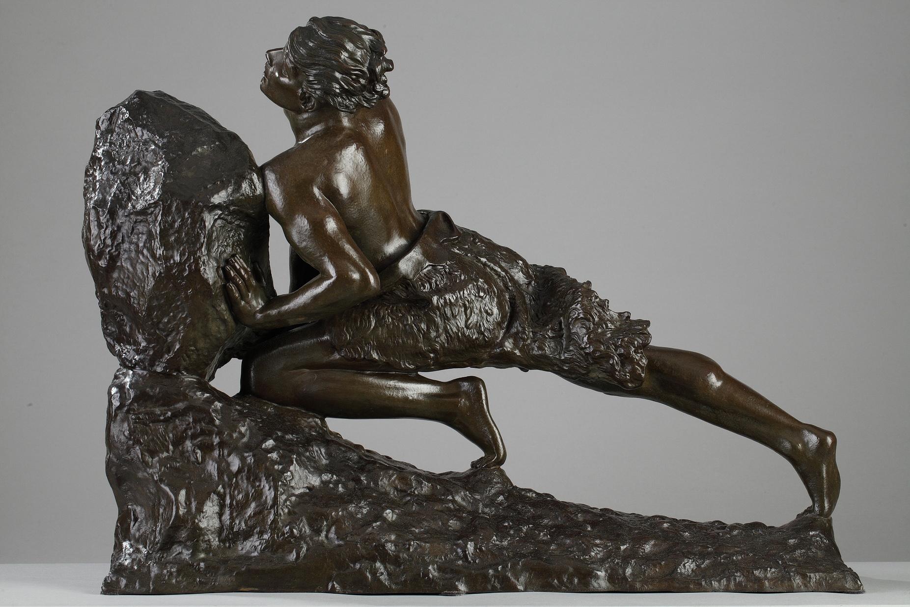 Bronze Sculpture, the Myth of Sisyphus by Emile Gregoire In Good Condition In Paris, FR
