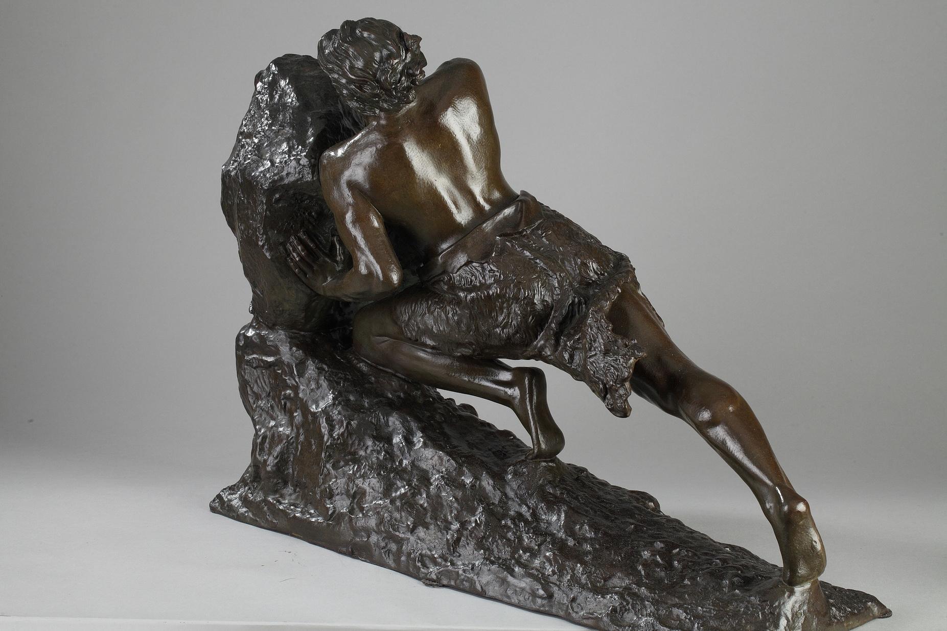 20th Century Bronze Sculpture, the Myth of Sisyphus by Emile Gregoire