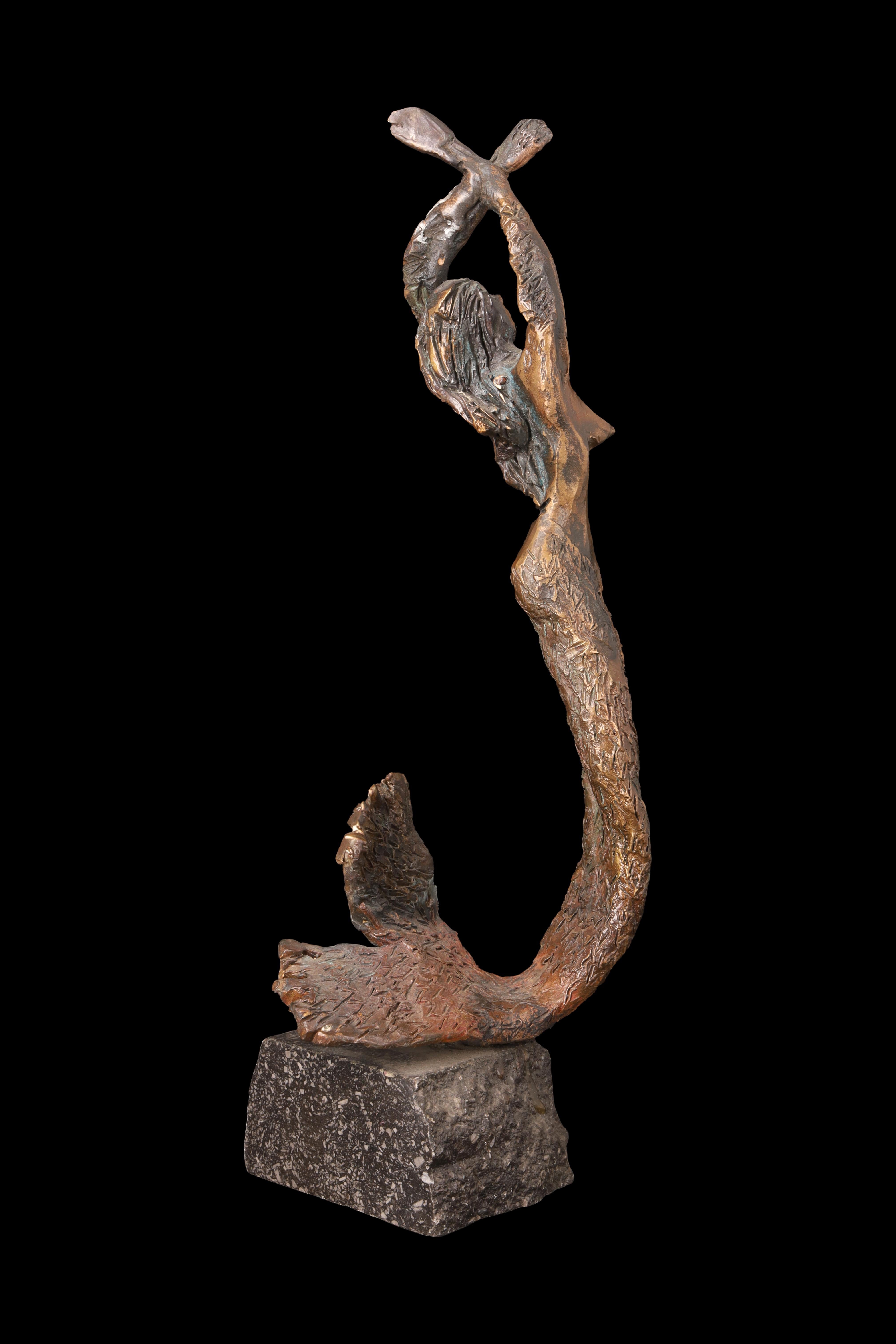 20ième siècle Sculpture en bronze 
