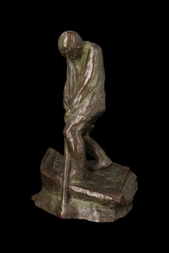 Bronze sculpture "The Standing Man" by Frans van der Smissen (1894-1964)