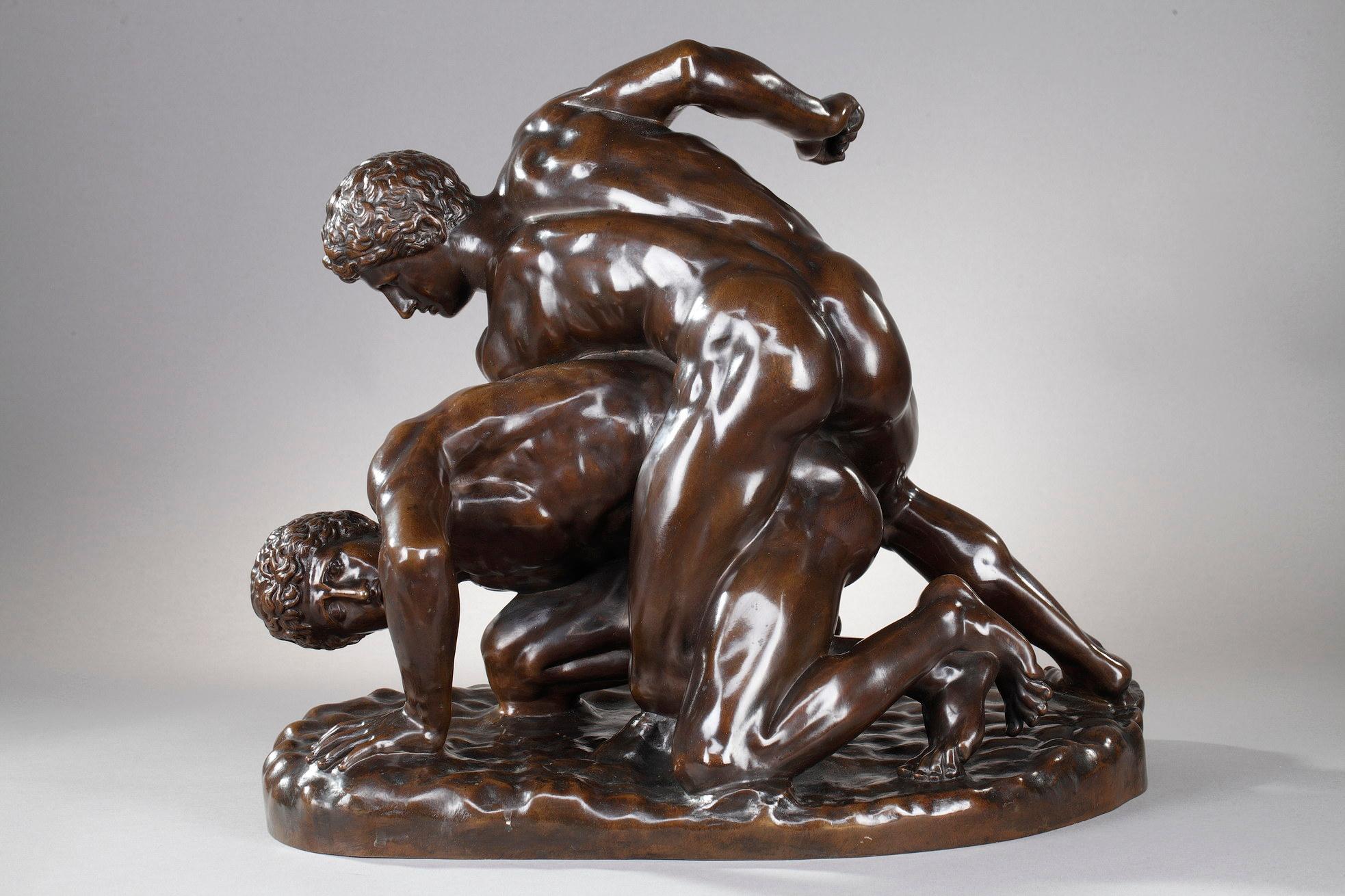 the wrestler sculpture