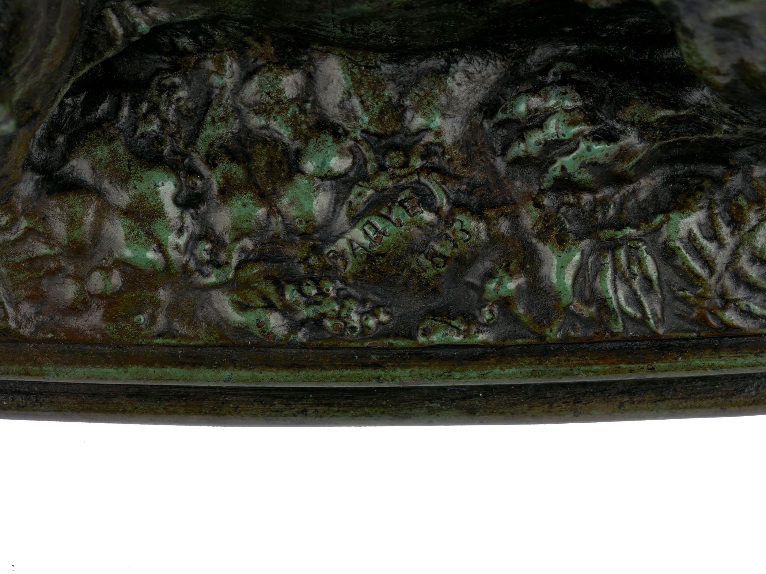 Bronze Sculpture “Tiger Devouring a Gavial” after Antoine-Louis Barye 10