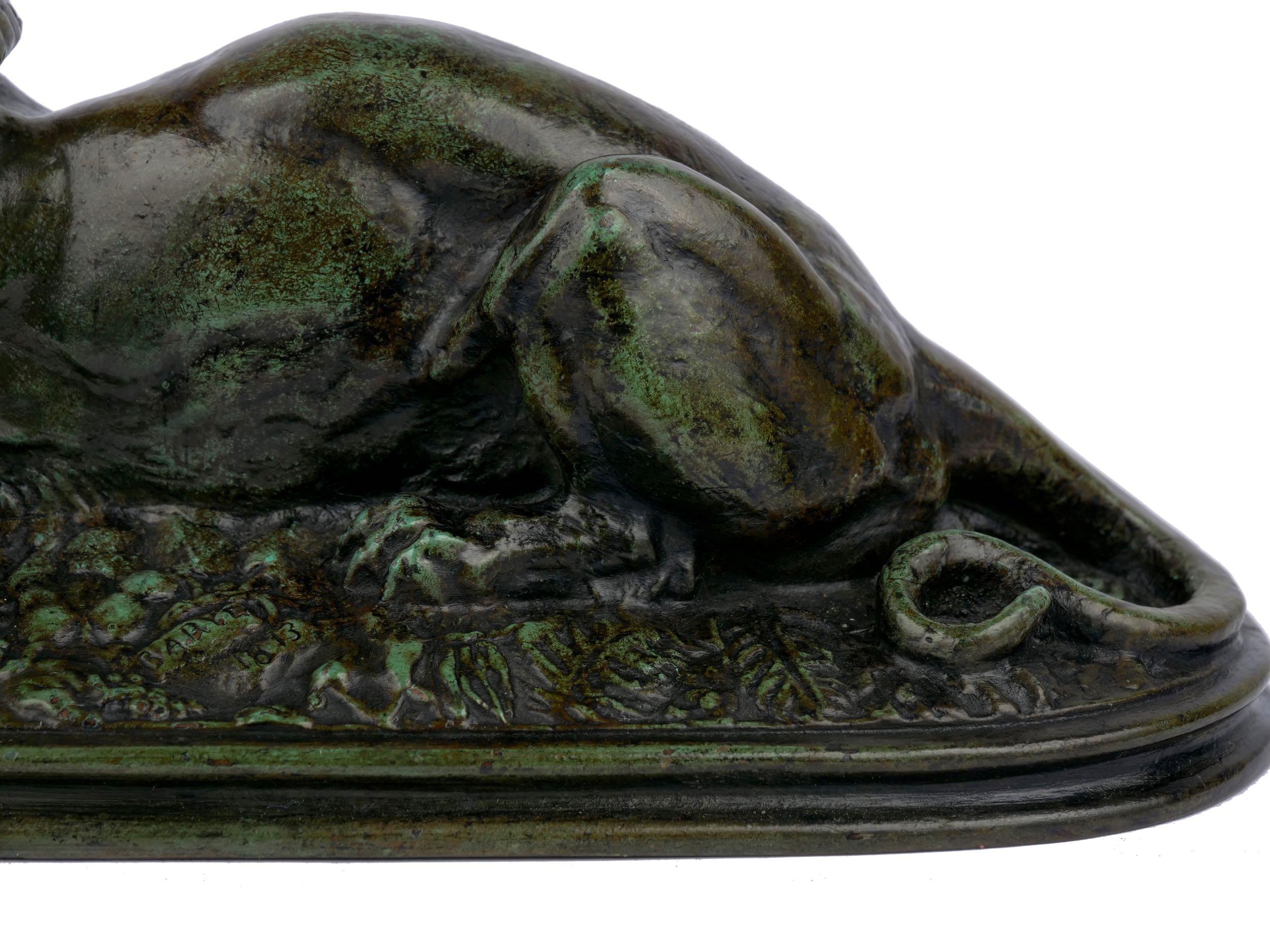 Bronze Sculpture “Tiger Devouring a Gavial” after Antoine-Louis Barye 11