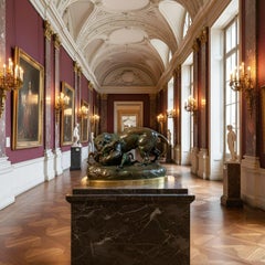 Bronze Sculpture “Tiger Surprising an Antelope” by Antoine-Louis Barye