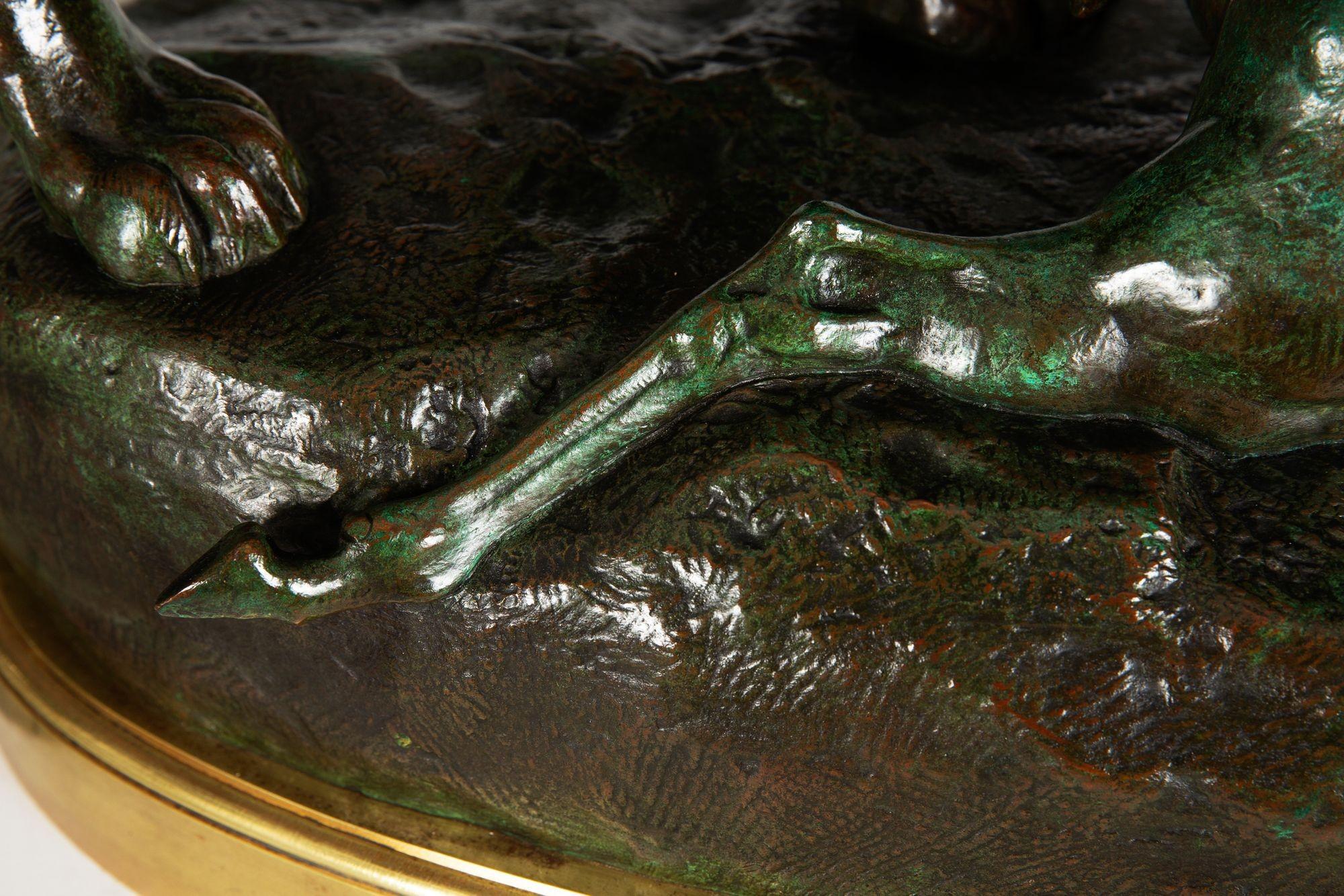 Bronze Sculpture “Tiger Surprising an Antelope” by Antoine-Louis Barye in vendita 13