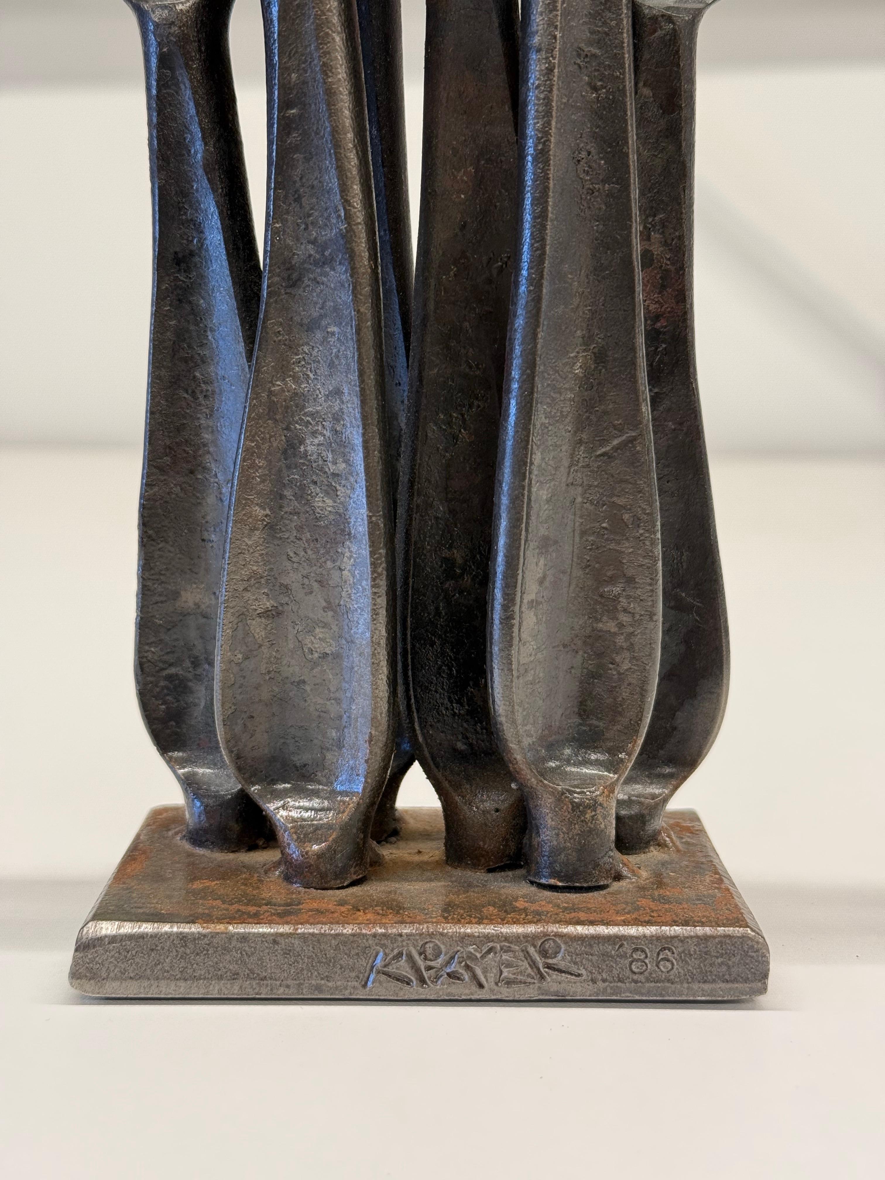 Post-Modern Bronze Sculpture Titled “family” by Boris Kramer