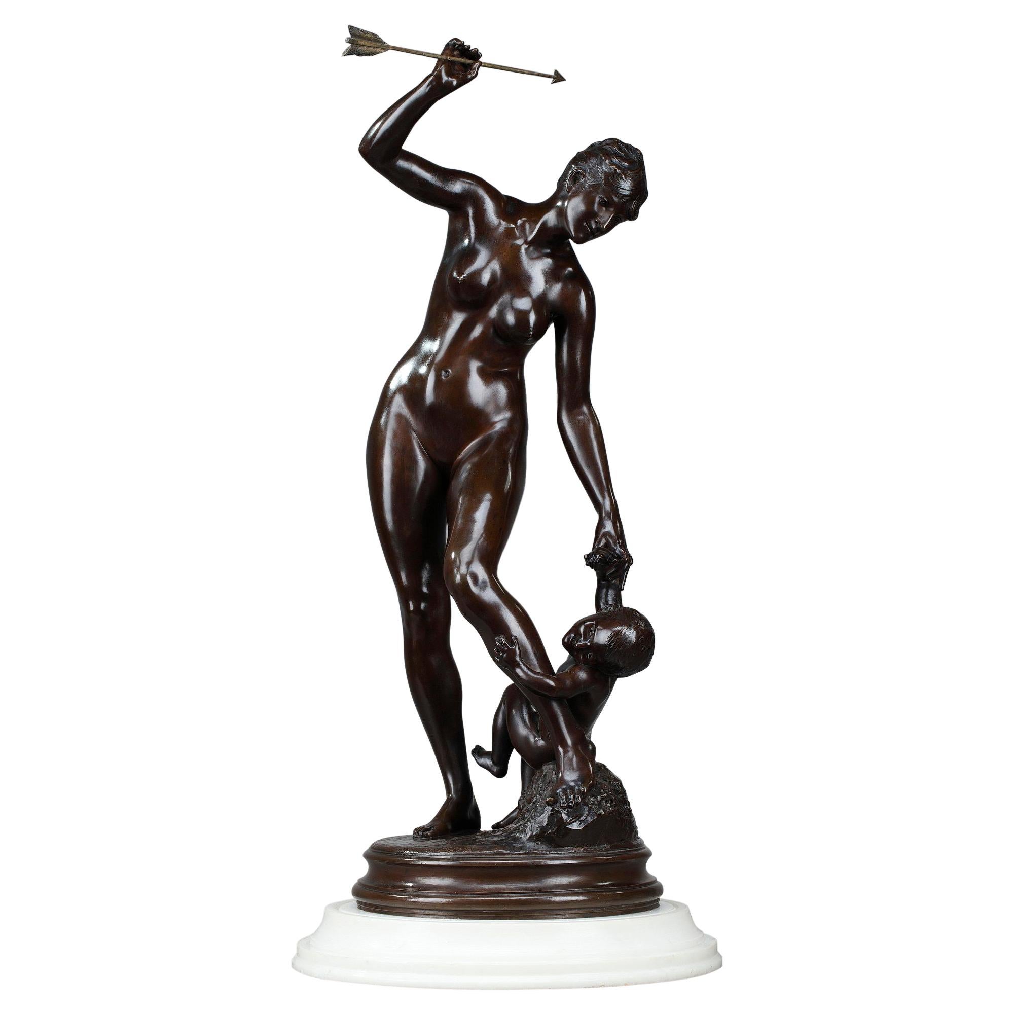 Bronze Sculpture, "Venus and The love"