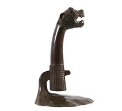 Bronze Sculpture, Viking Animal Head Post
