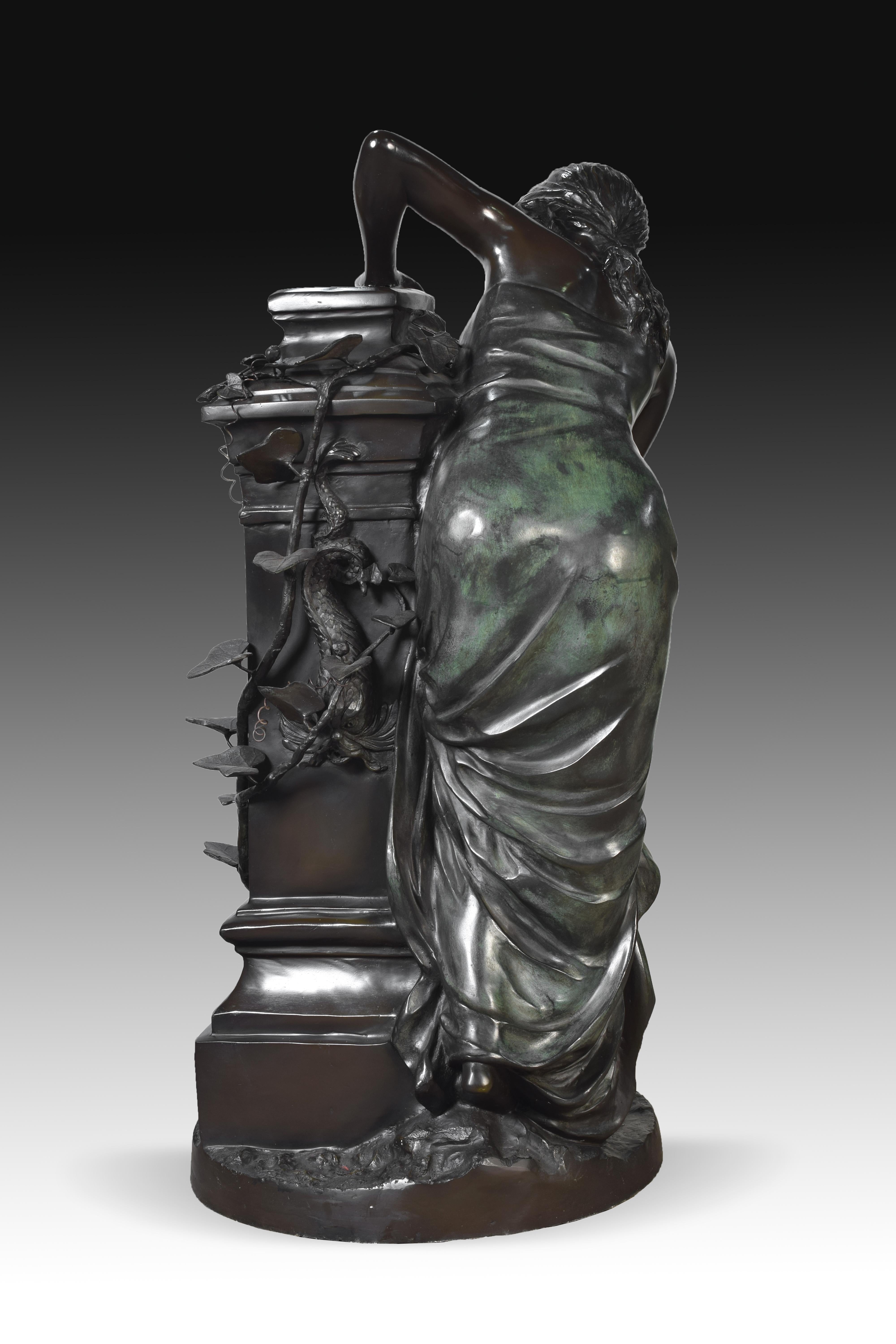 European Bronze Sculpture, Water Bearer, after Paul-Armand Bayard 'La Source'