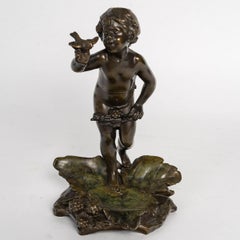 Bronze Sculpture with a Brown Patina, Signed by Auguste Moreau, 20th Century.