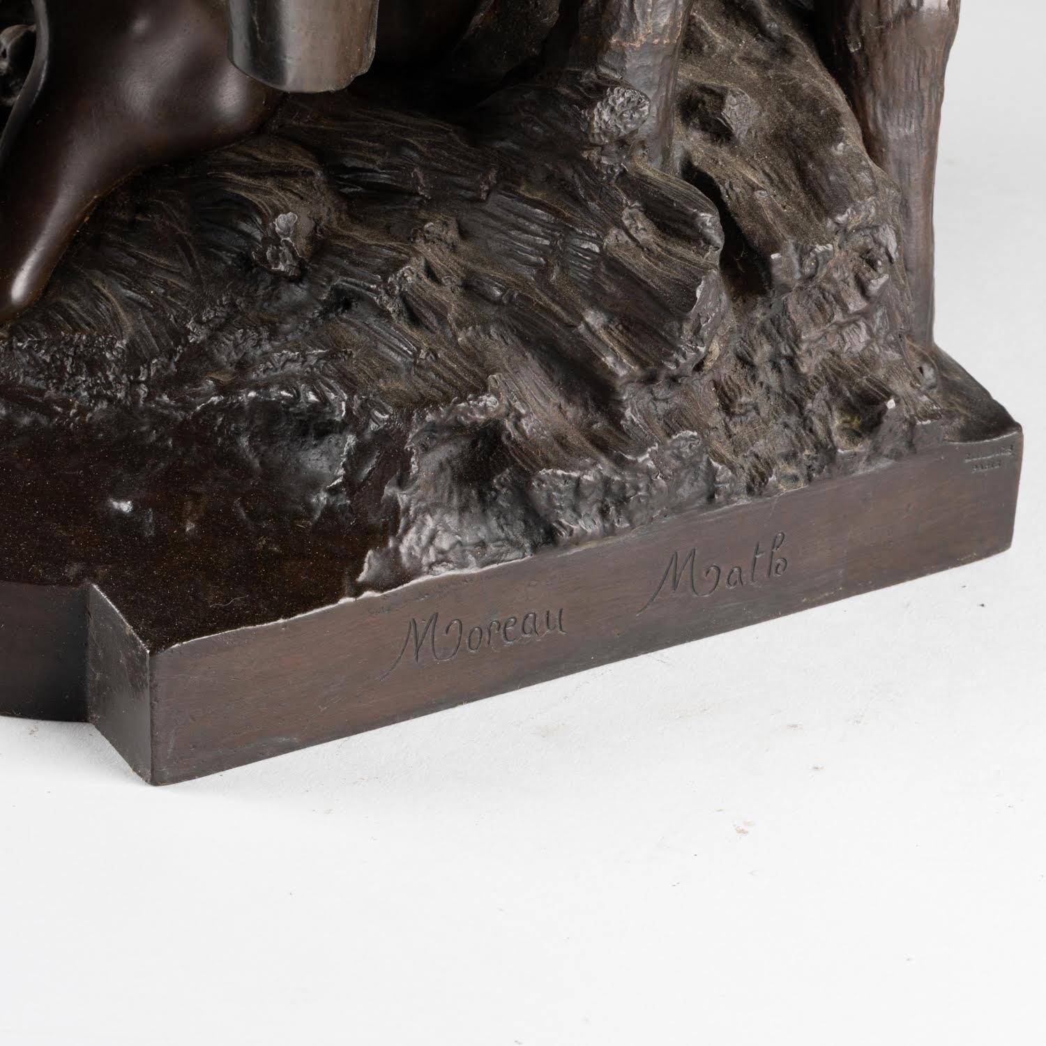 Bronzeskulptur mit brauner Patina von Mathurin Moreau, Periode Napoleon III. im Angebot 6