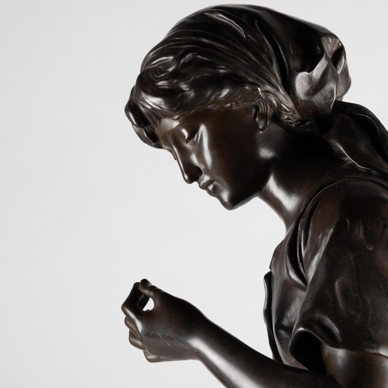 Bronzeskulptur mit brauner Patina von Mathurin Moreau, Periode Napoleon III. im Angebot 1