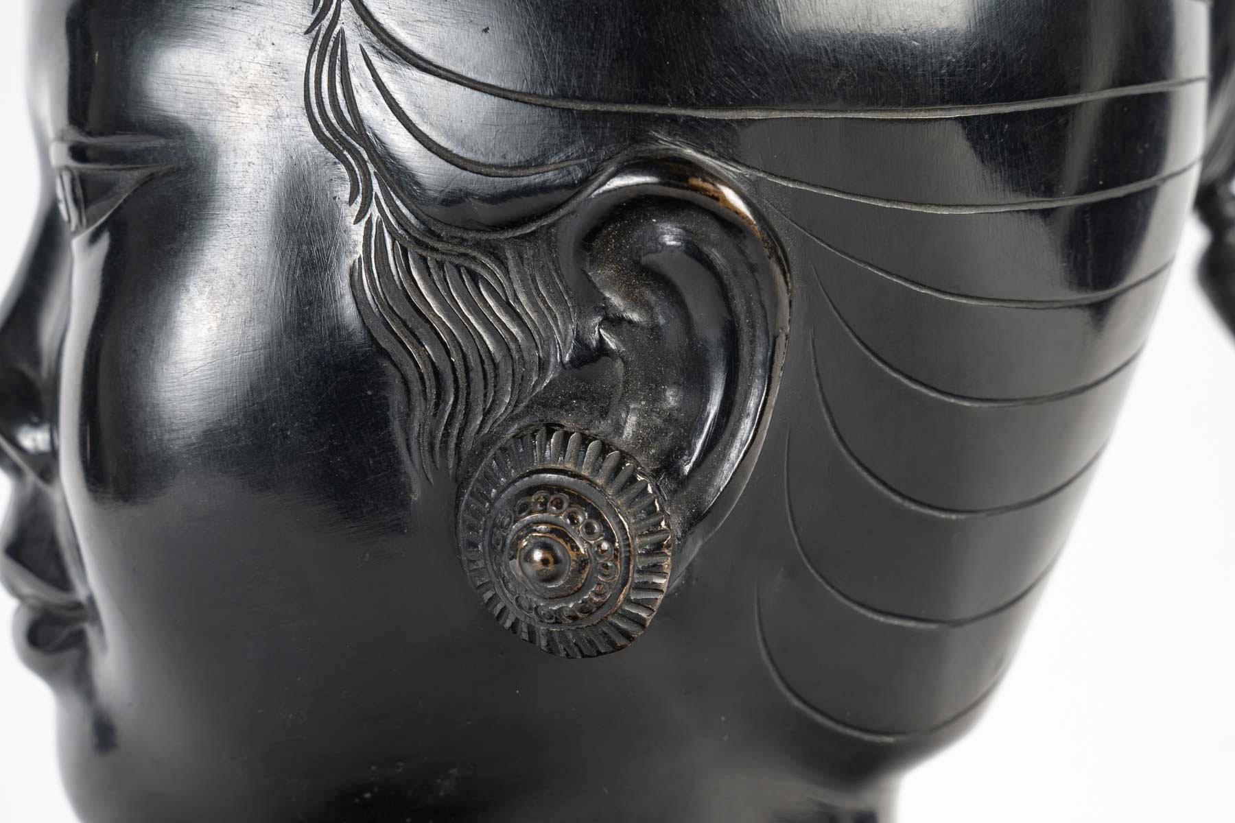 Bronze Sculpture with Brown Patina, Signed Gia-Loï, 20th Century Vietnames. 3