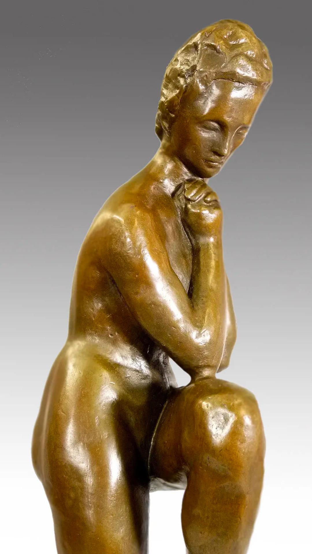 Patinato Scultura in bronzo, Donna nuda, XX secolo in vendita