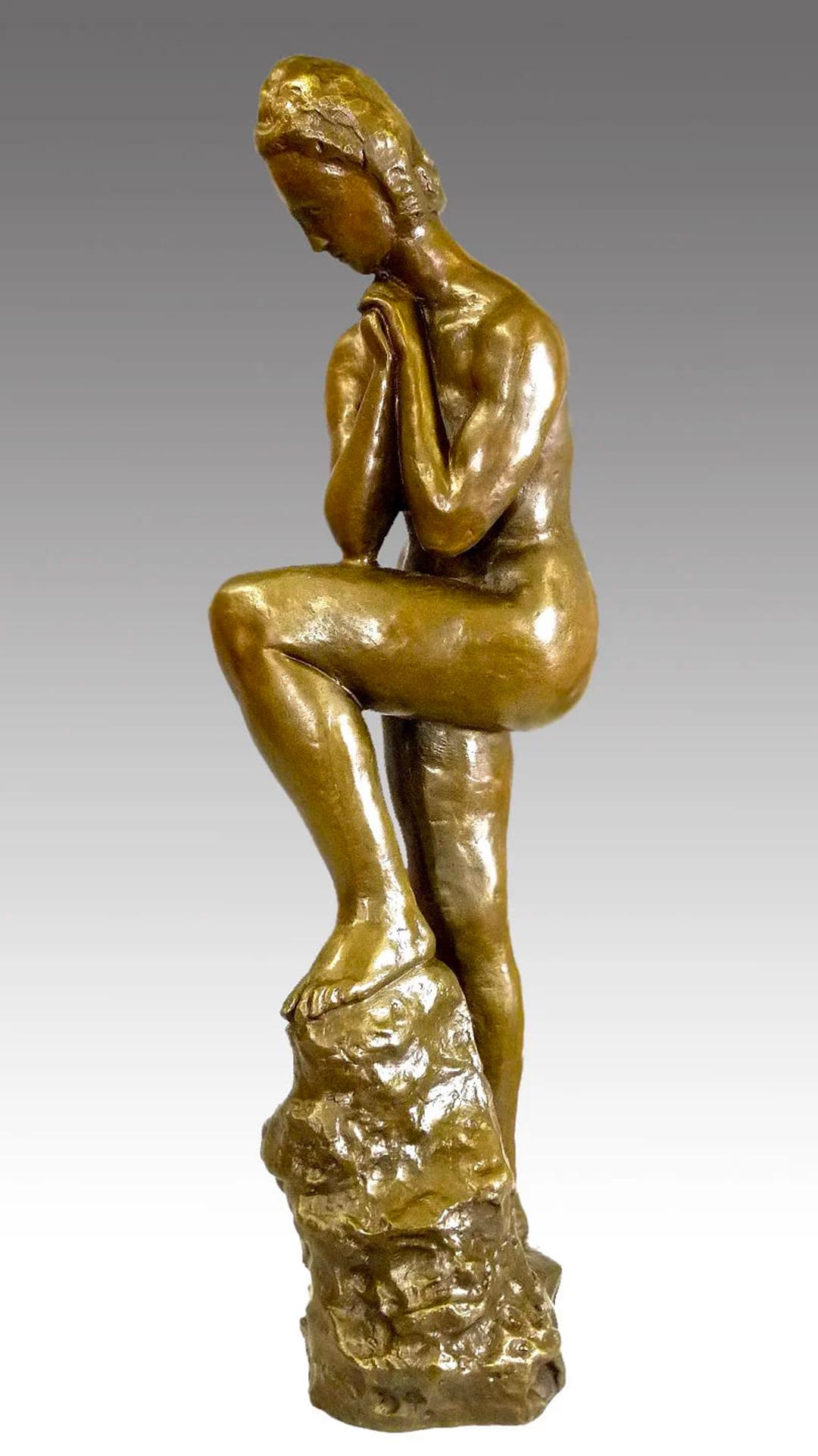 Bronzo Scultura in bronzo, Donna nuda, XX secolo in vendita