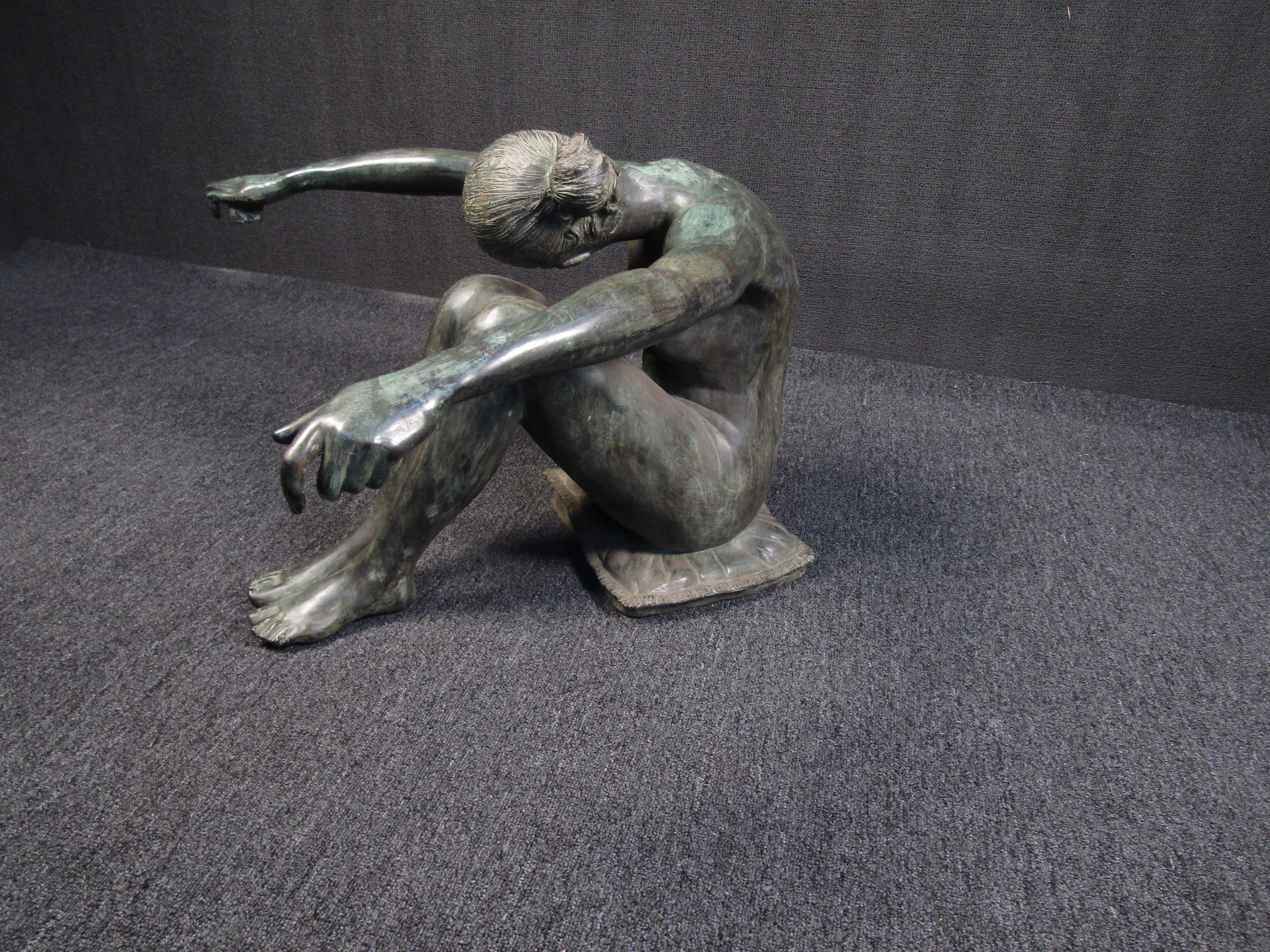 Bronze Sculpture, Woman Outstretched Arms 2