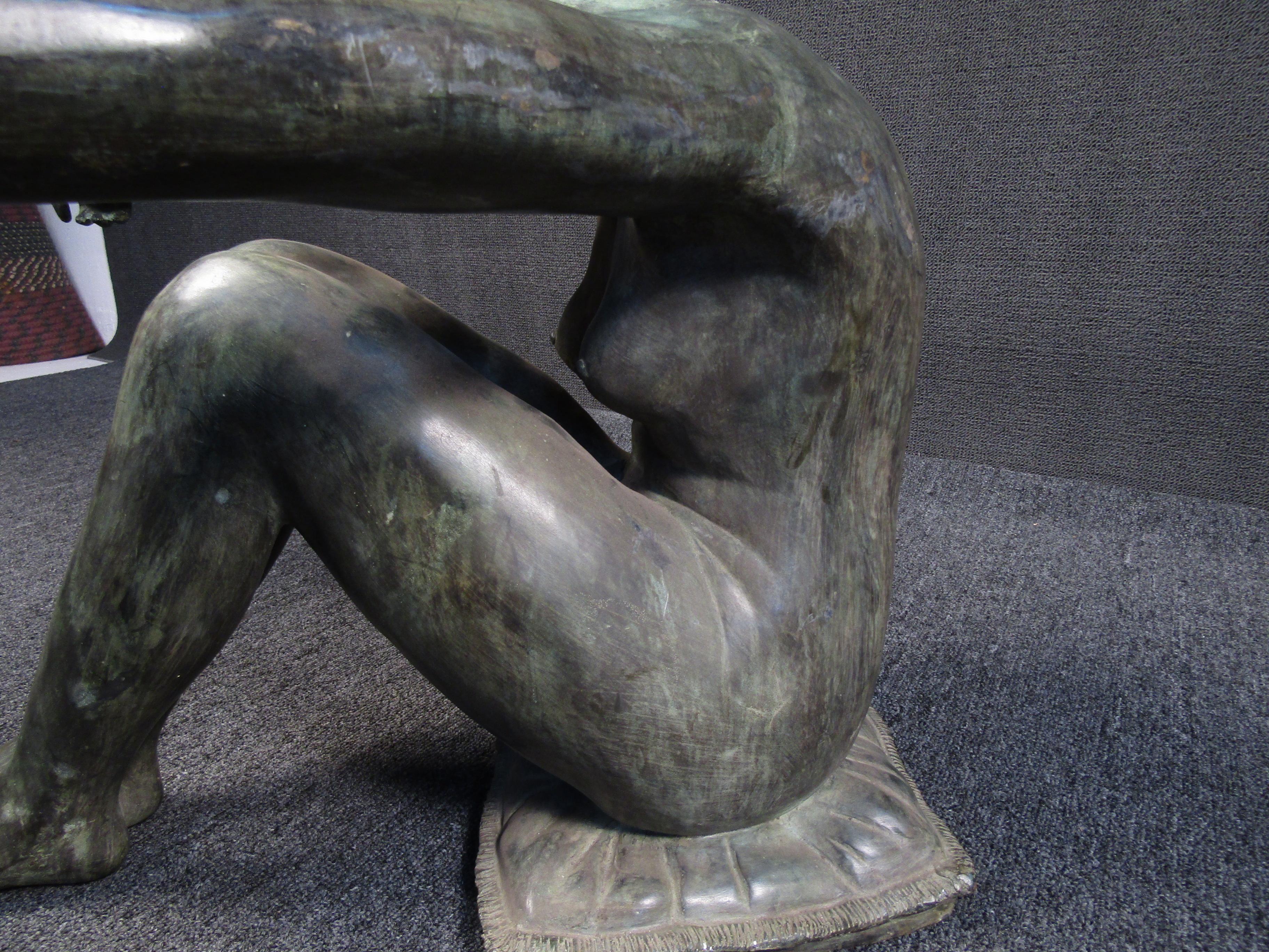 Bronze Sculpture, Woman Outstretched Arms 3