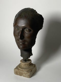 Bronze Sculpture Woman's Face by Umberto Mastroianni