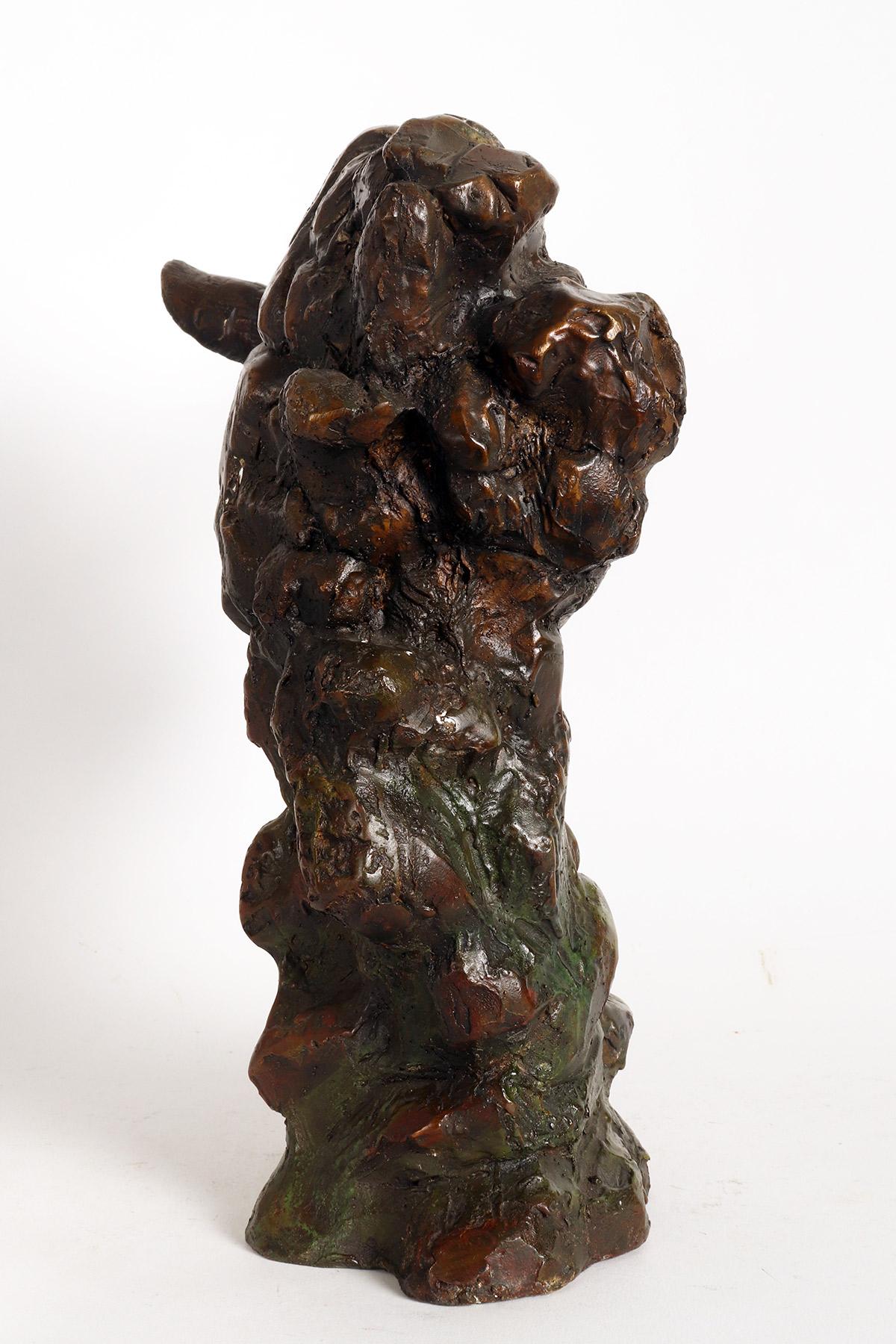 19th Century Bronze sculture depicting a rhinoceros, France 1870 ca.   For Sale