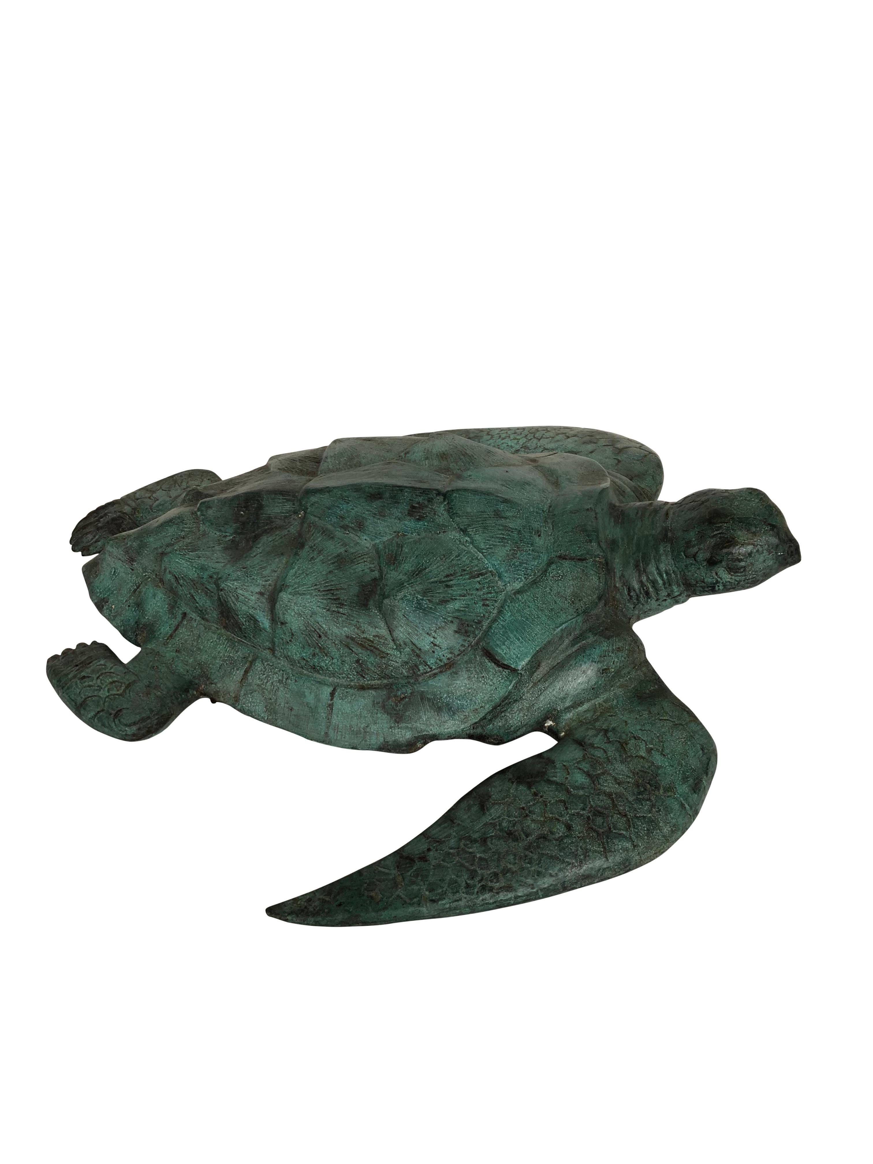 Bronze Sea Turtle Fountain Water Feature Tortoise, 20th Century In Excellent Condition For Sale In London, GB