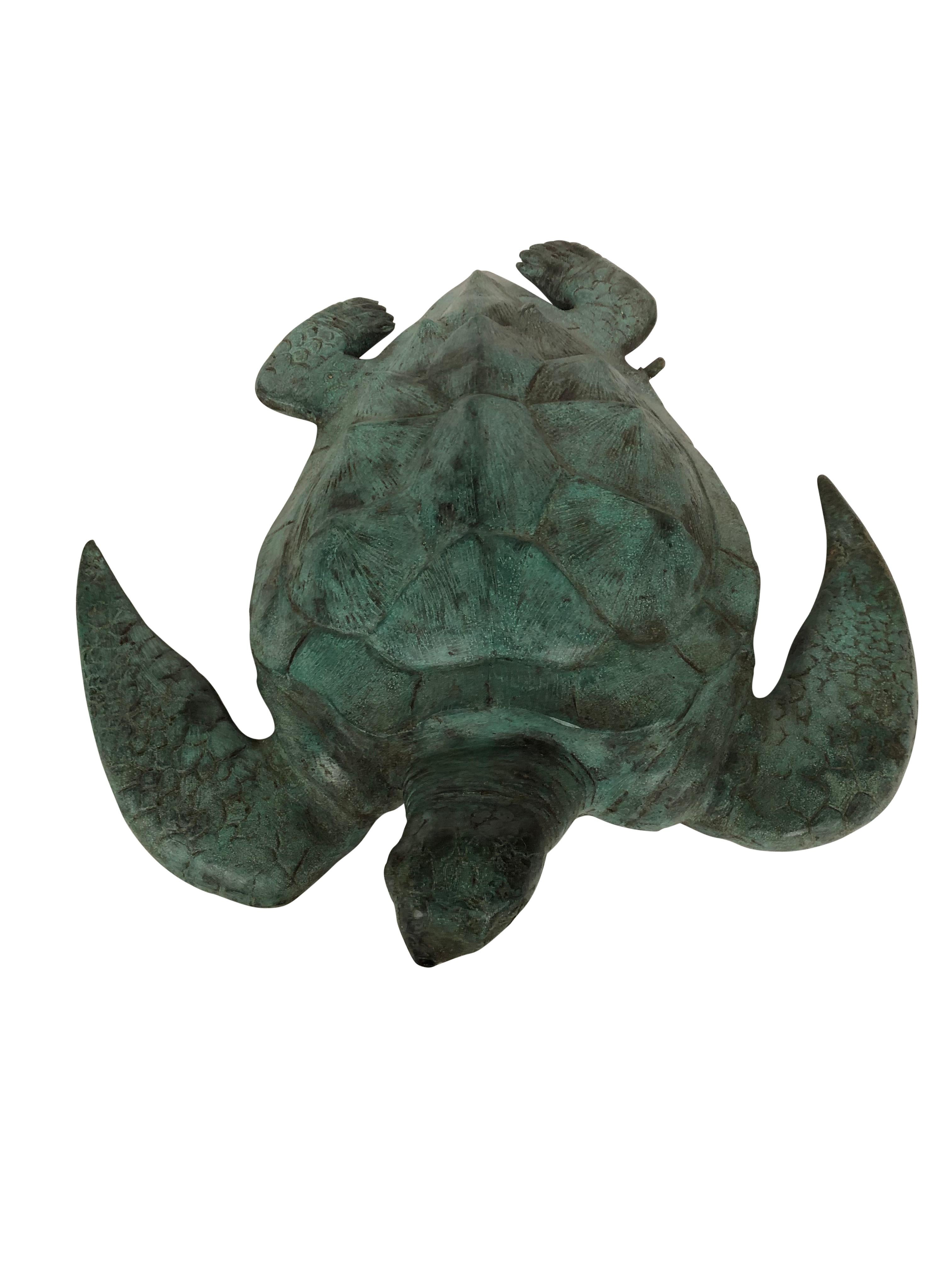 Bronze Sea Turtle Fountain Water Feature Tortoise, 20th Century For Sale 1