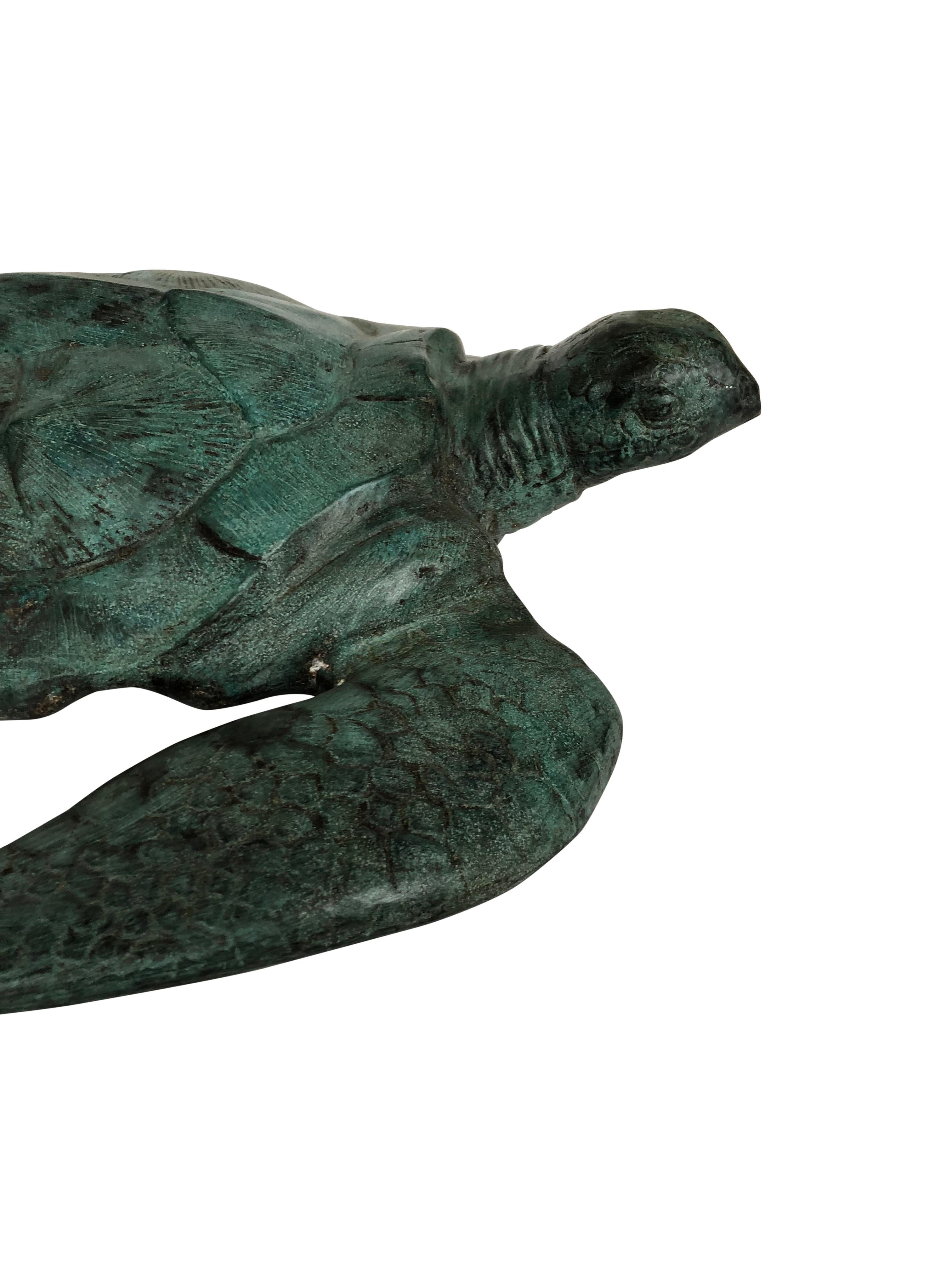 Bronze Sea Turtle Fountain Water Feature Tortoise, 20th Century For Sale 2