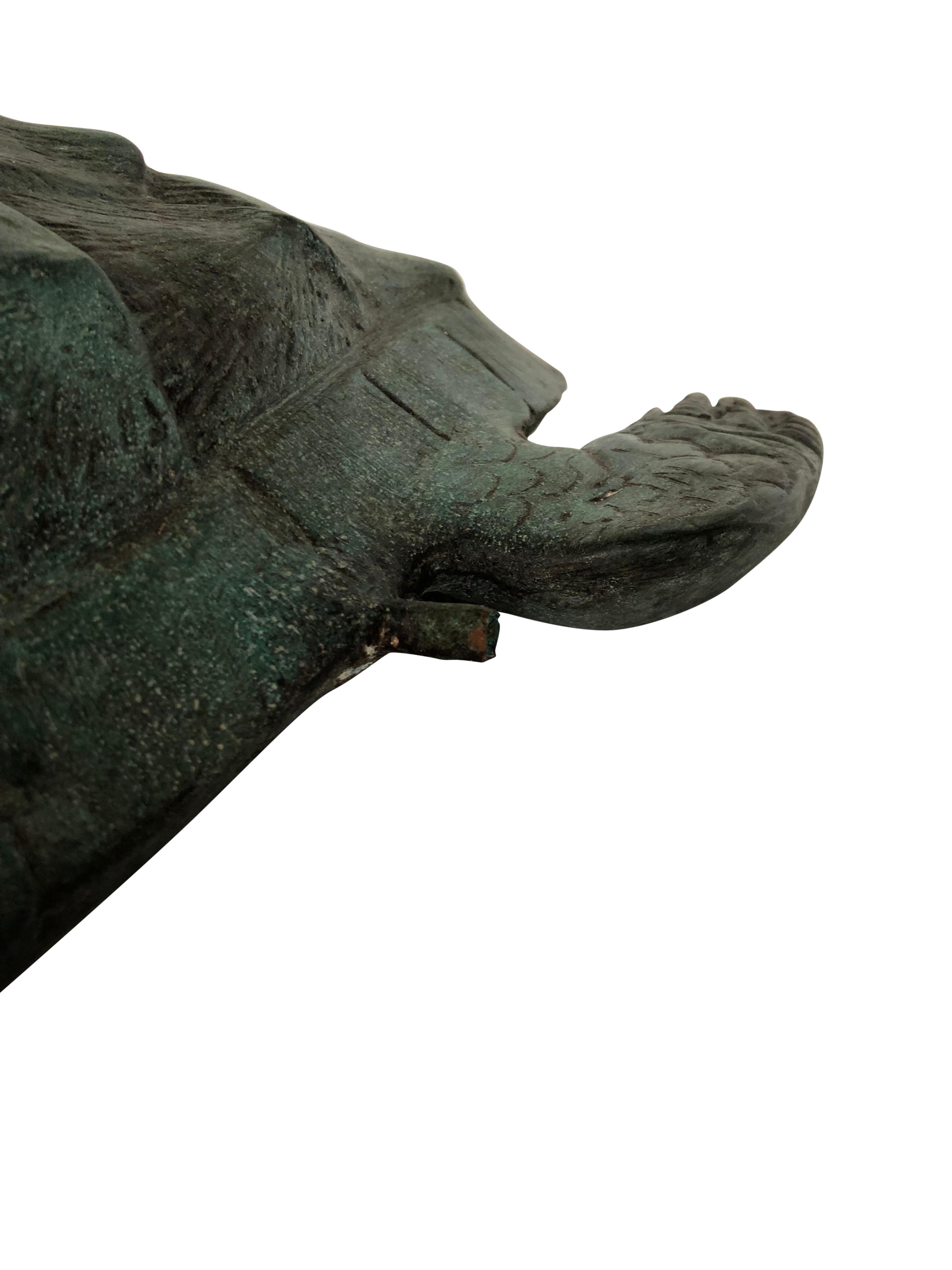 Bronze Sea Turtle Fountain Water Feature Tortoise, 20th Century For Sale 4