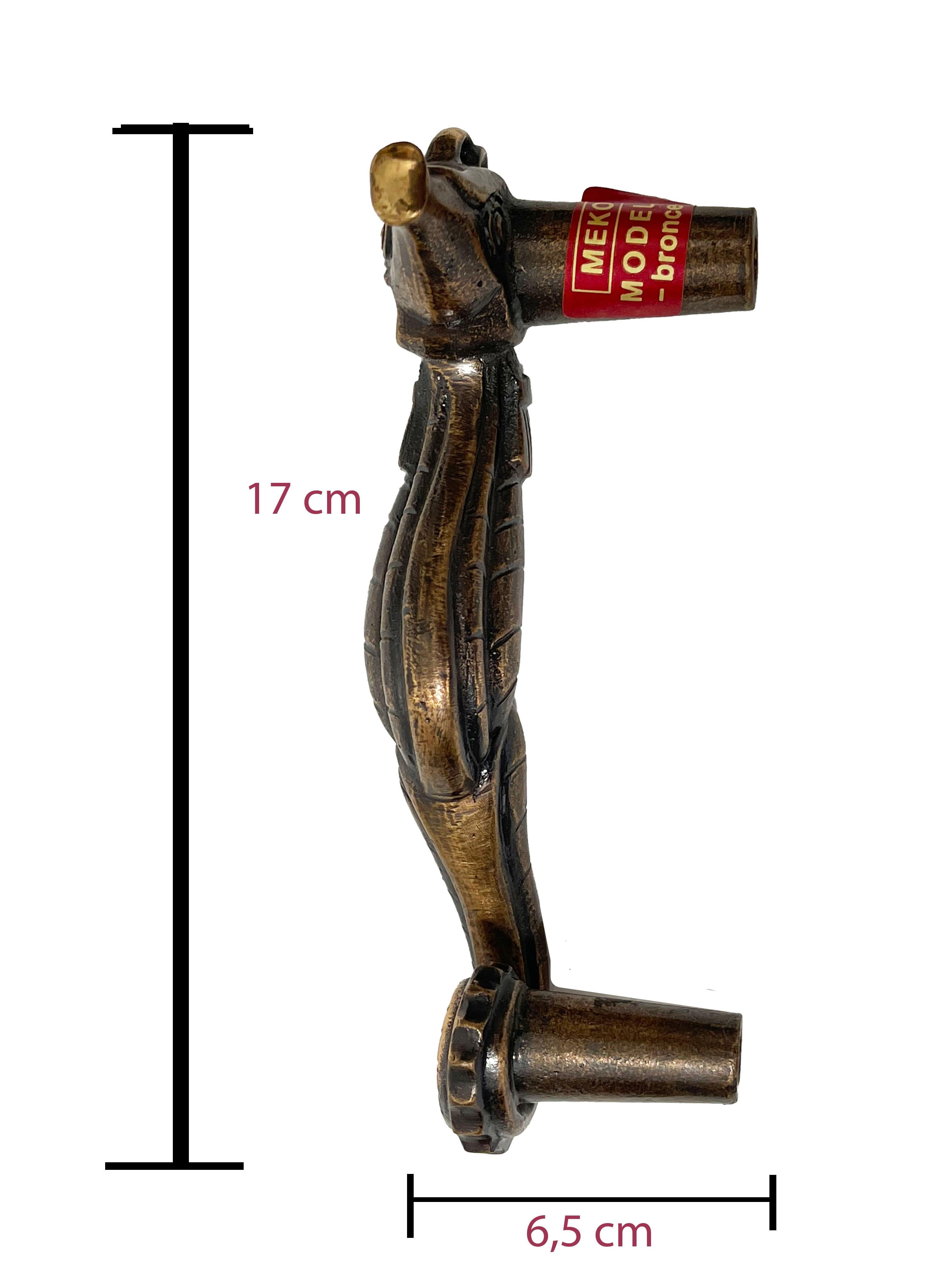 20th Century Bronze Seahorse push and pull door handles, 1970s For Sale