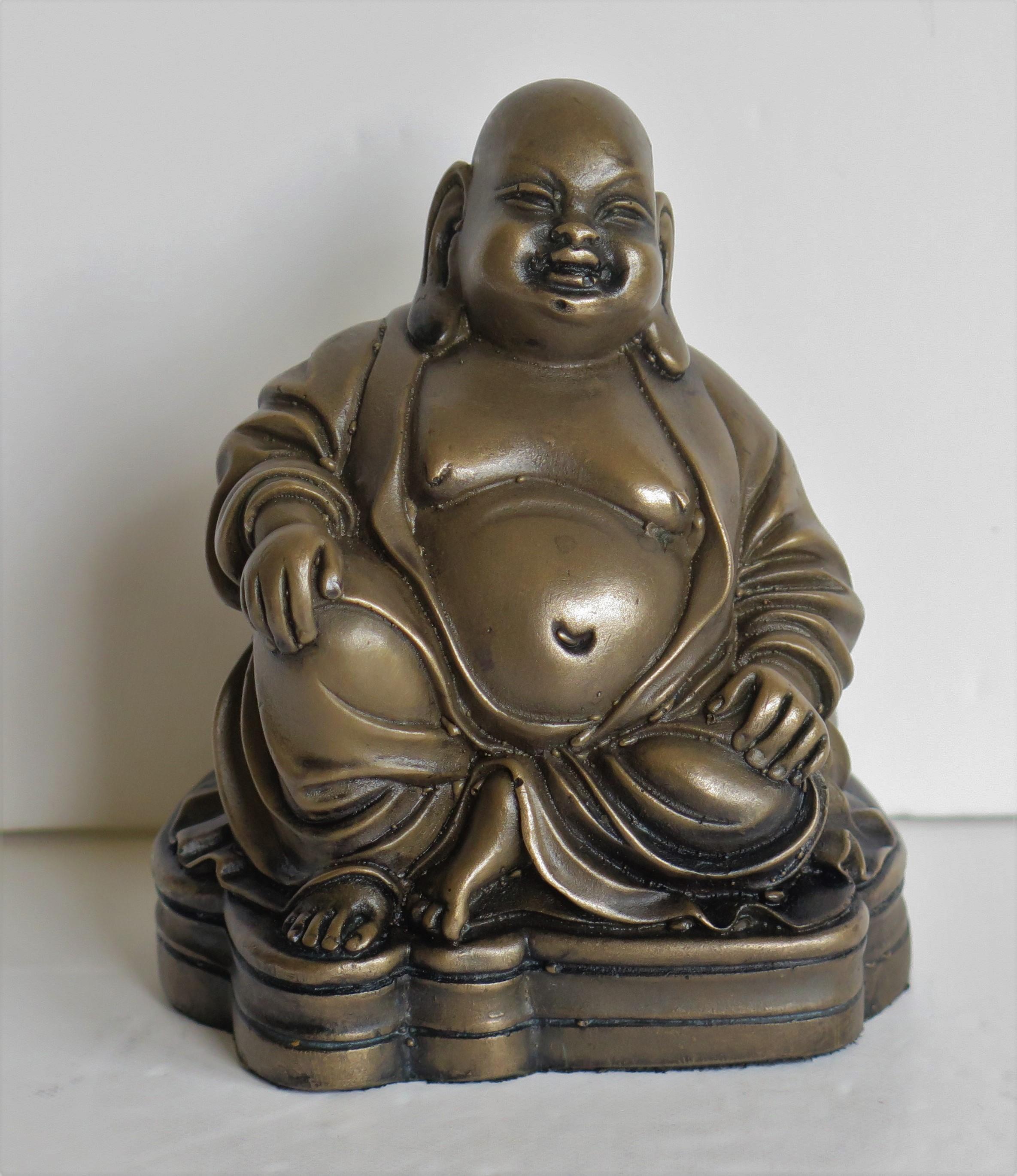 Bronze Seated Buddha Sculpture or Statue, Circa 1920s 6