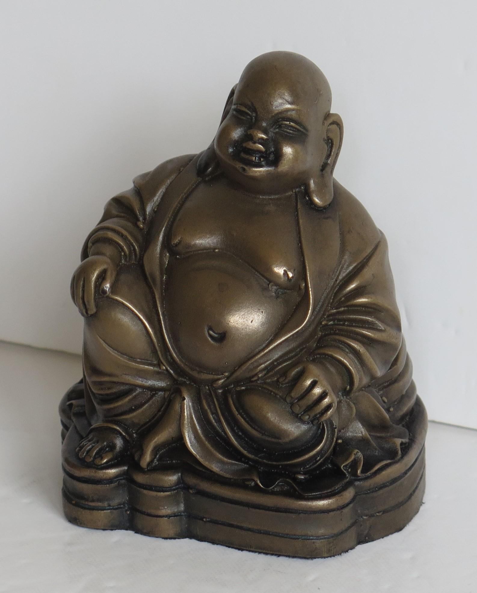 East Asian Bronze Seated Buddha Sculpture or Statue, Circa 1920s