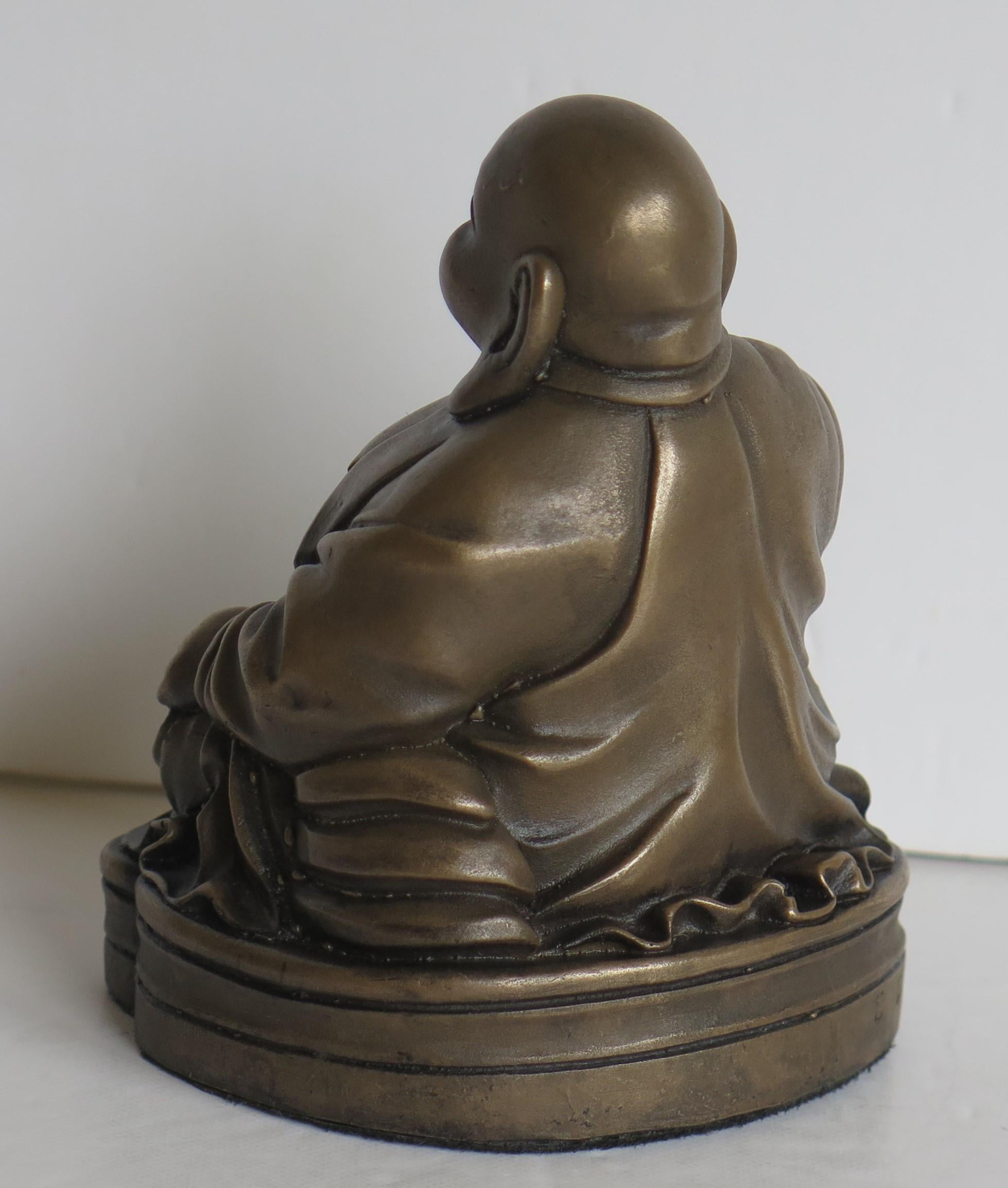 20th Century Bronze Seated Buddha Sculpture or Statue, Circa 1920s