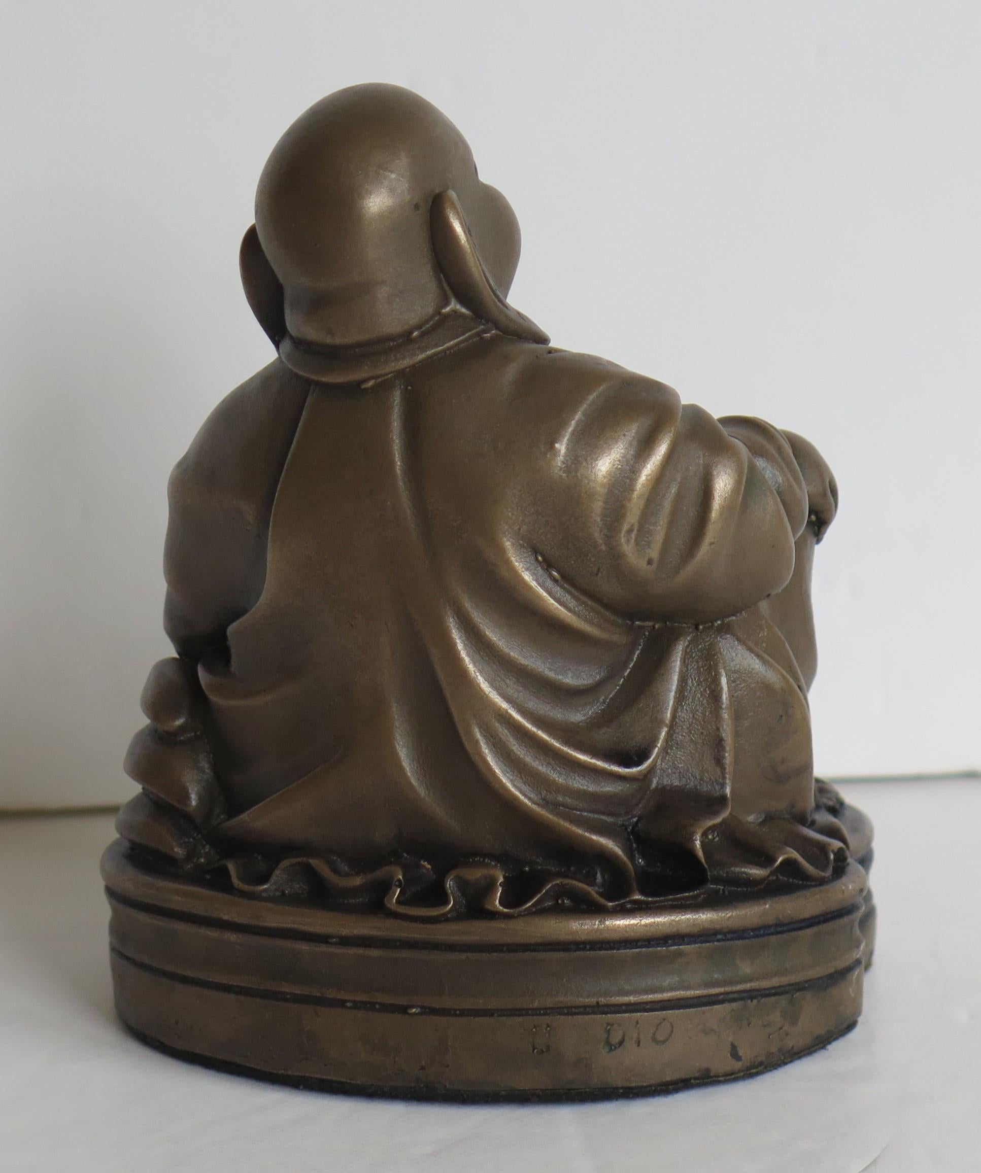 Bronze Seated Buddha Sculpture or Statue, Circa 1920s 1