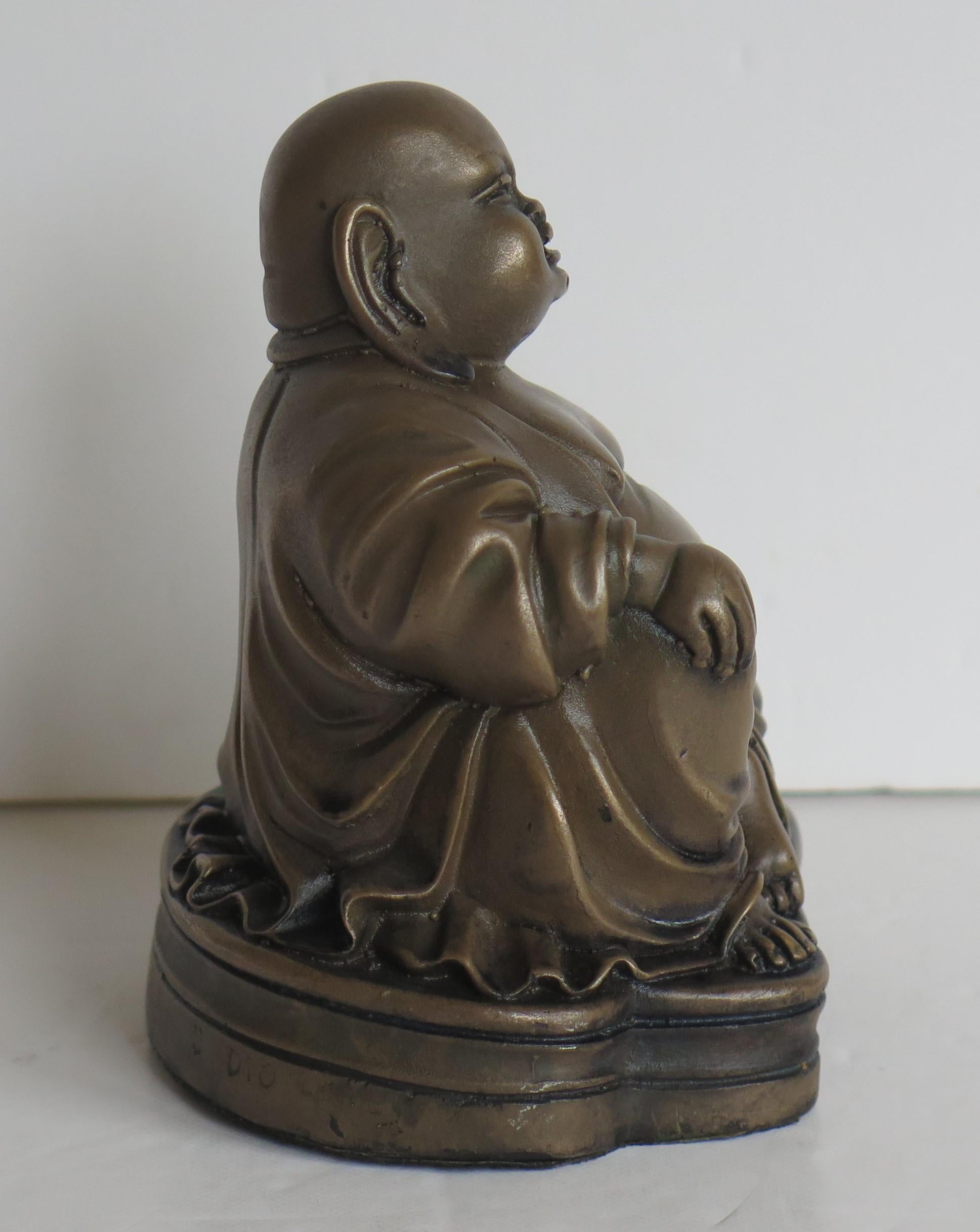 Bronze Seated Buddha Sculpture or Statue, Circa 1920s 2