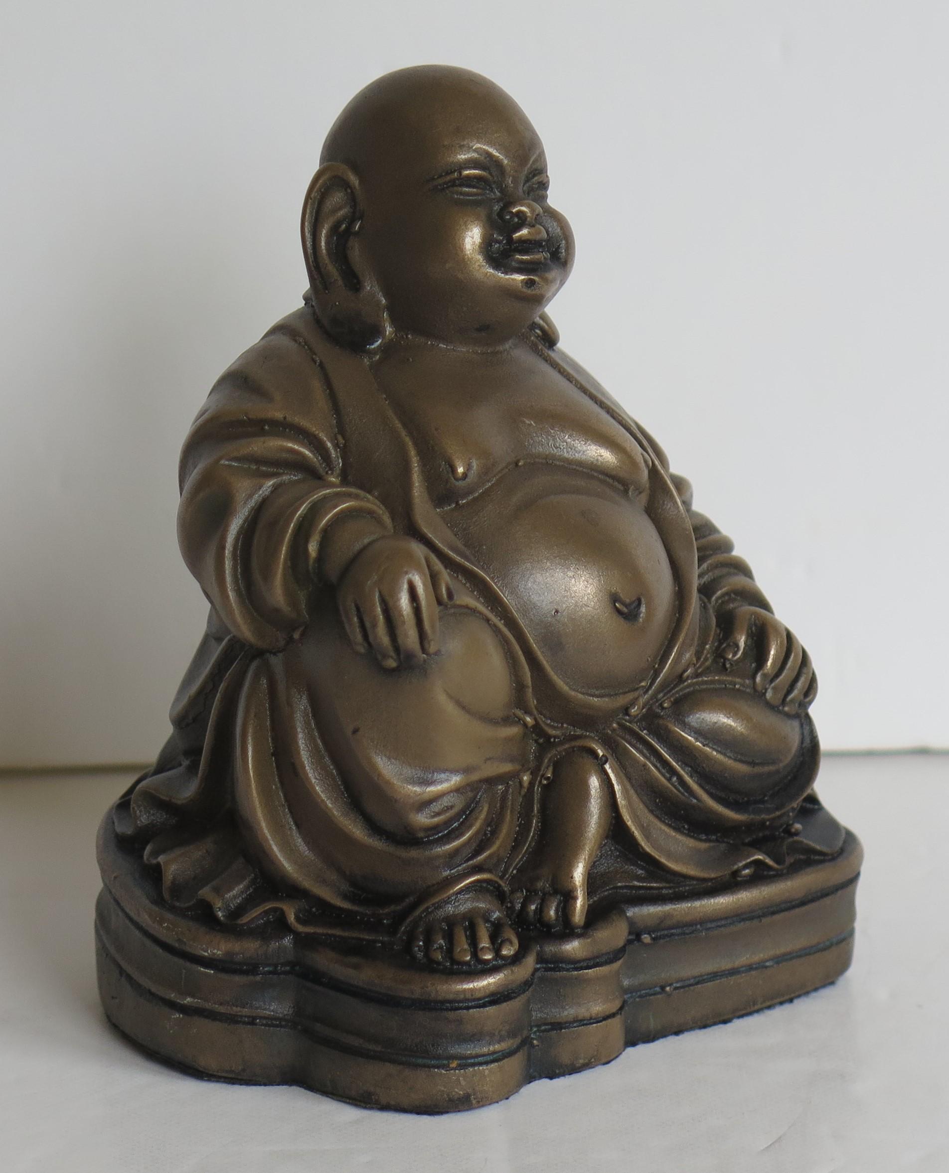 Bronze Seated Buddha Sculpture or Statue, Circa 1920s 3